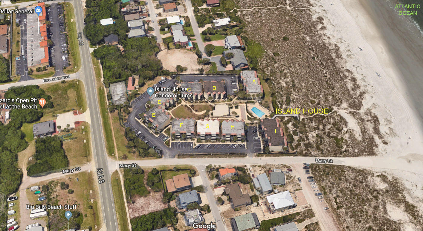 Aerial photo of Island House