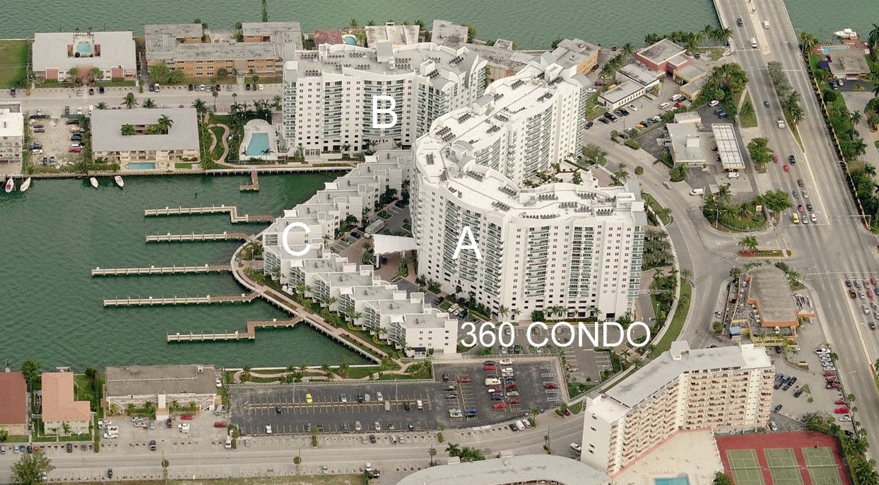 Aerial photo of 360 Condo B