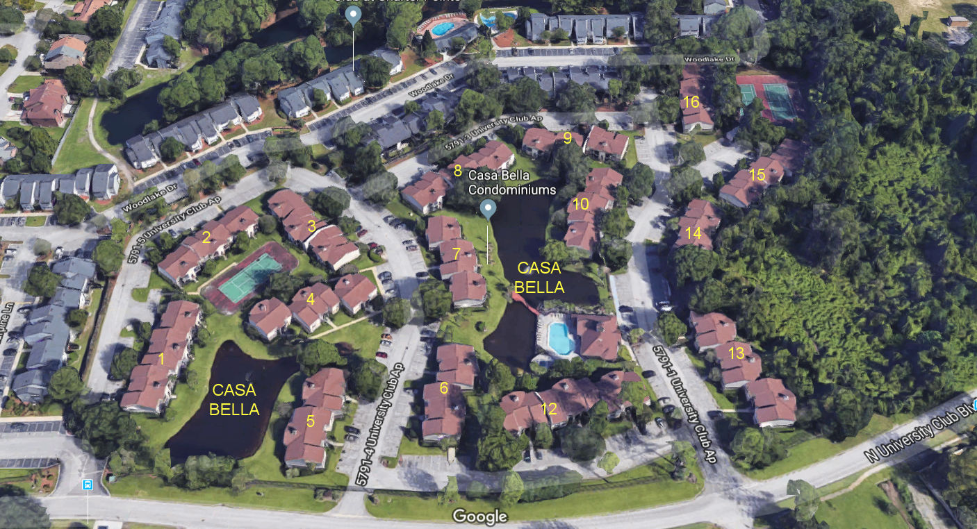 Aerial photo of Casa Bella