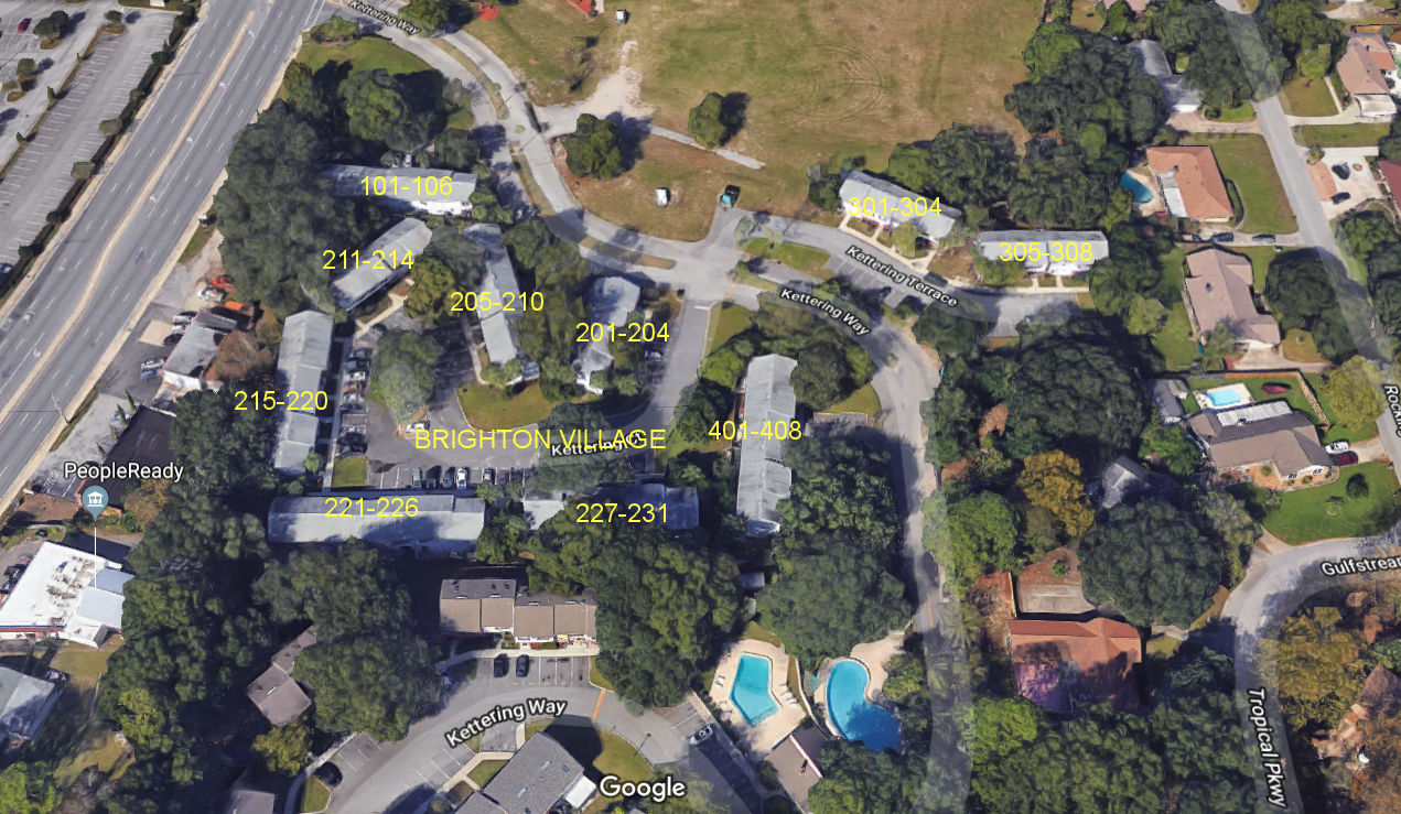 Aerial photo of Brighton Village 1