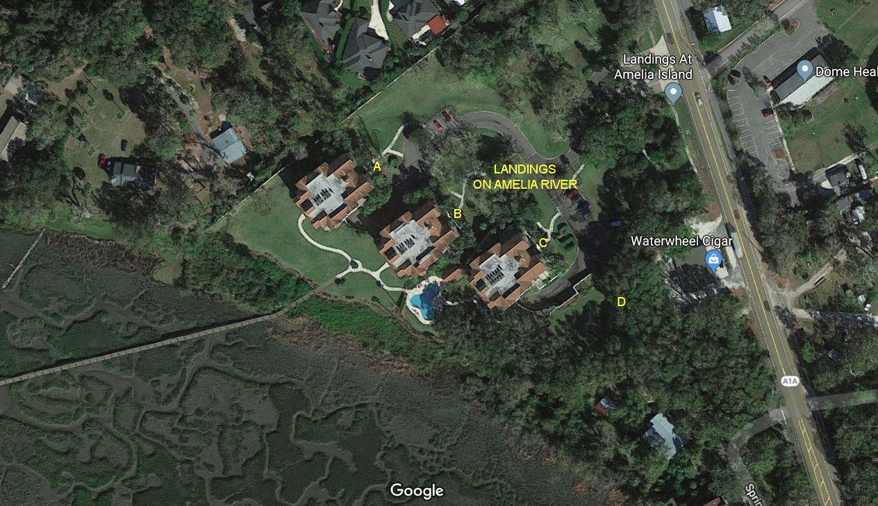 Aerial photo of Landings on Amelia River