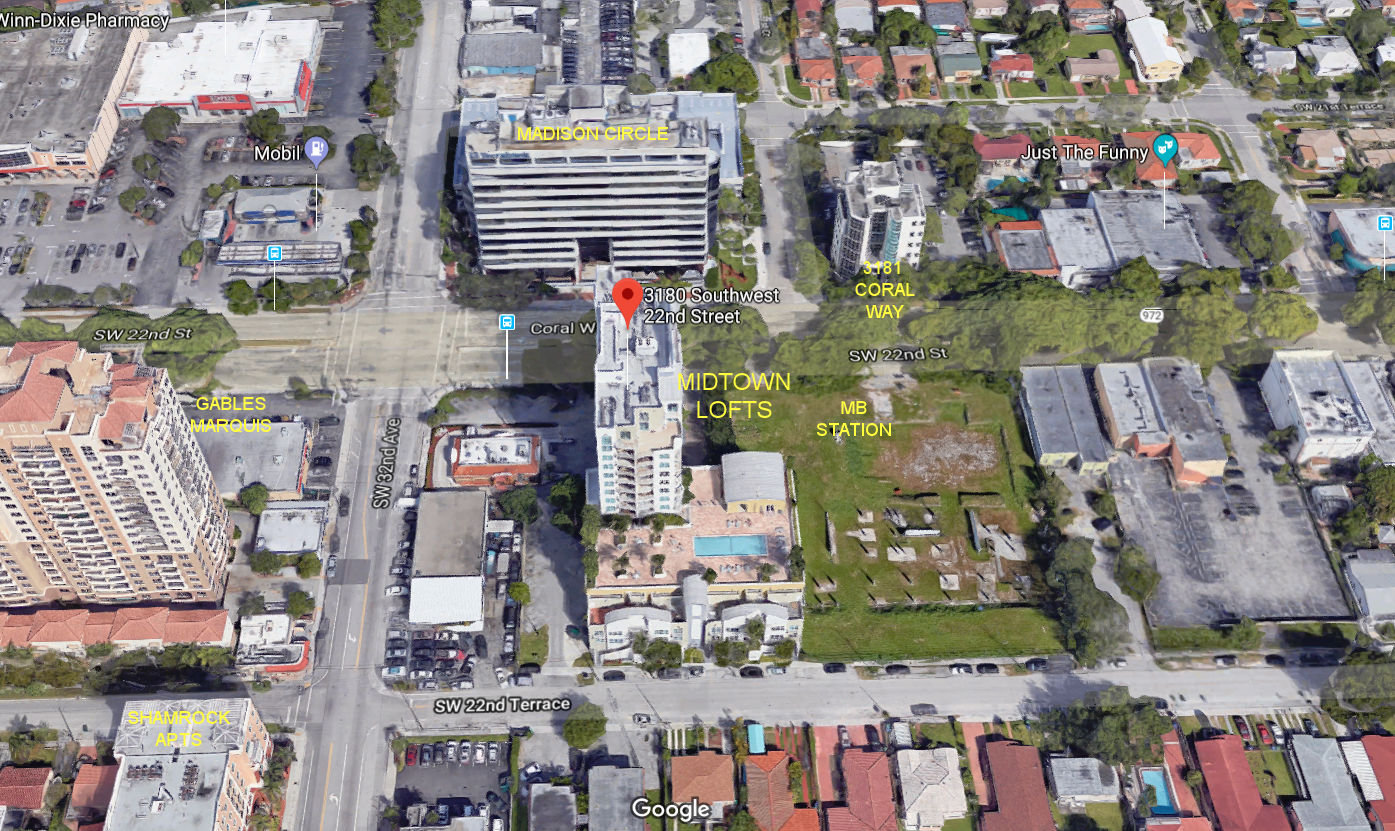 Aerial photo of Midtown Lofts