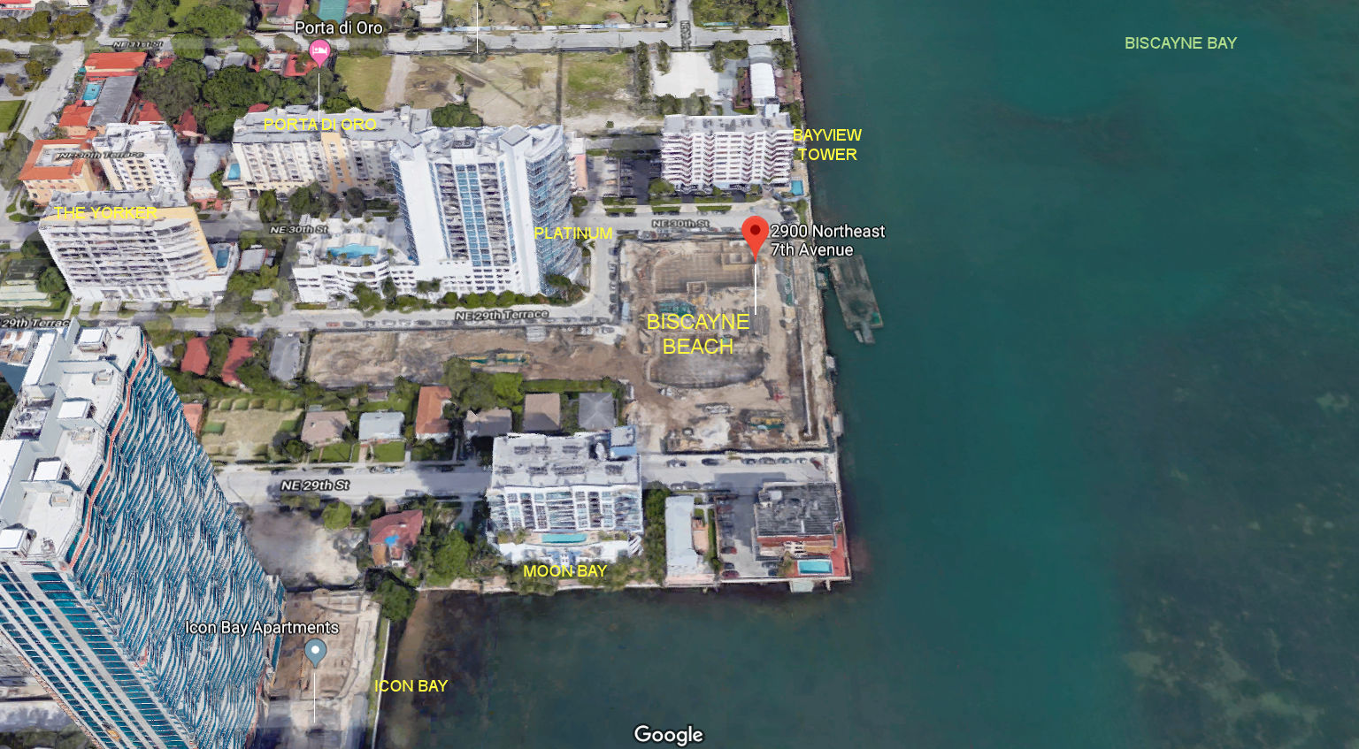 Aerial photo of Biscayne Beach