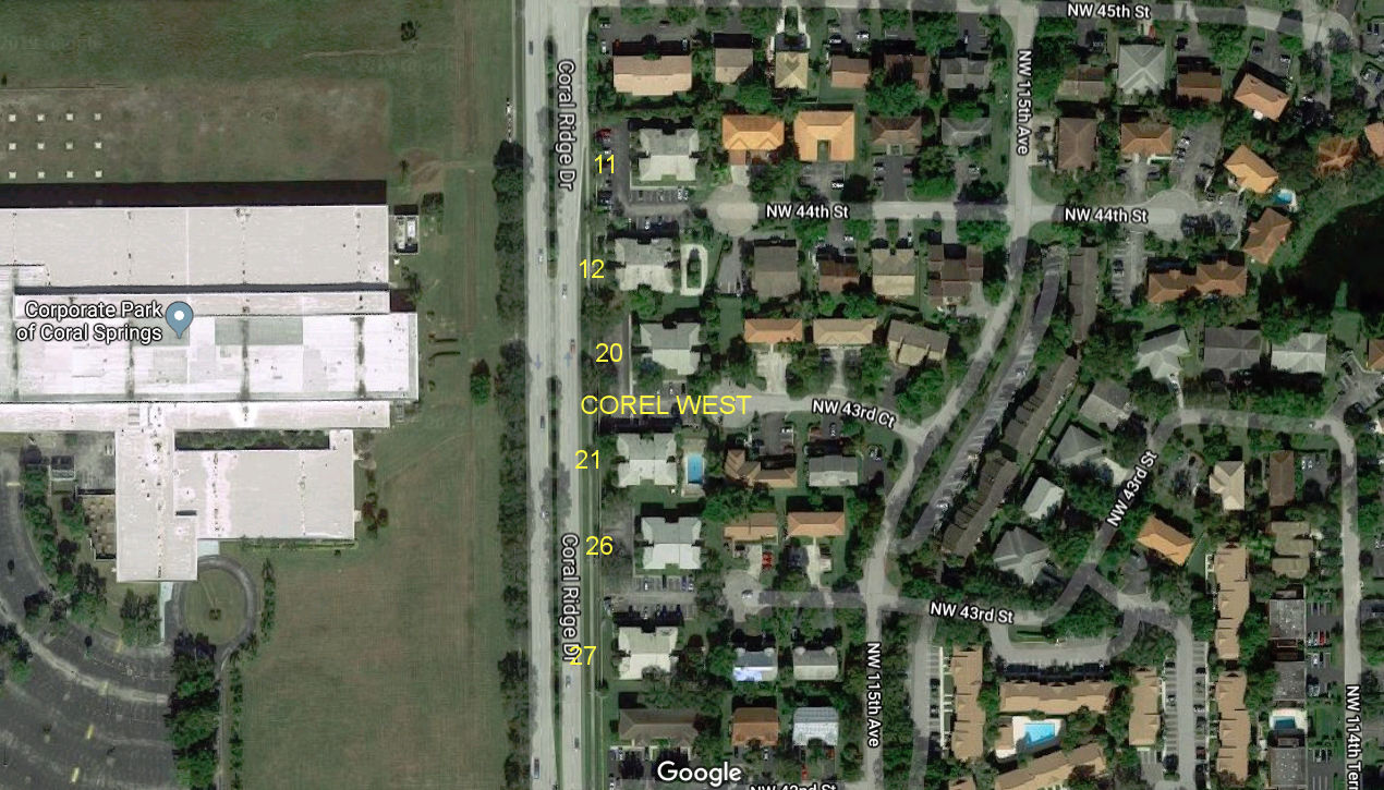 Aerial photo of Coral West