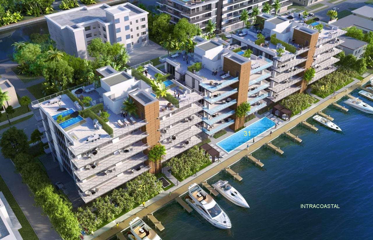 Aerial photo of Aquamar Las Olas