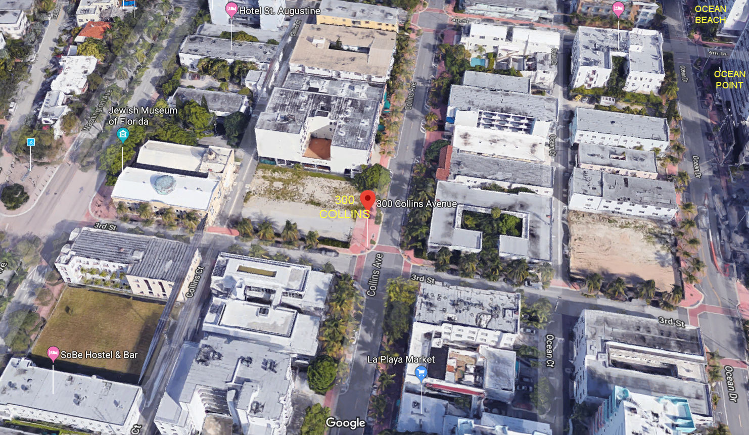 Aerial photo of 300 Collins