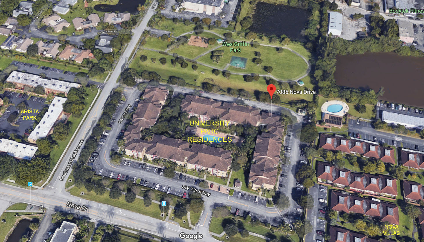 Aerial photo of University Parc Residences