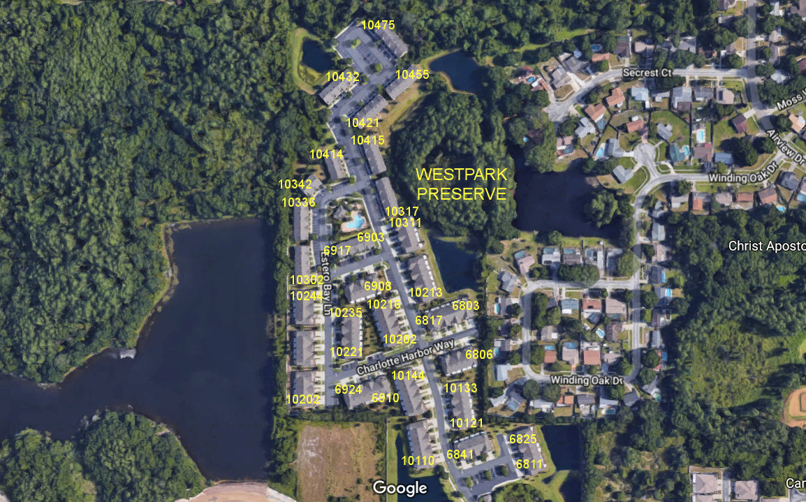 Aerial photo of Westpark Preserve