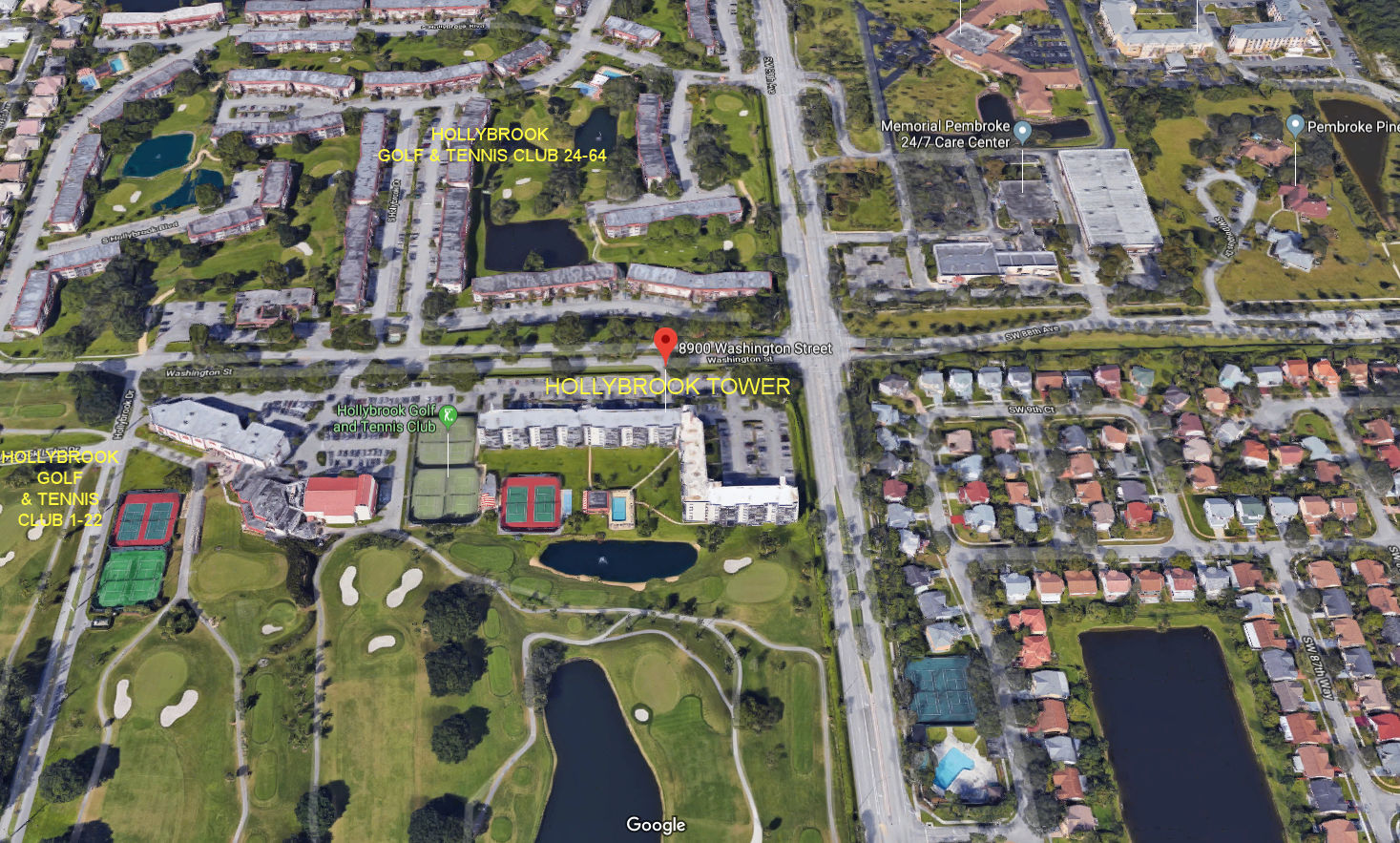 Aerial photo of Hollybrook Tower