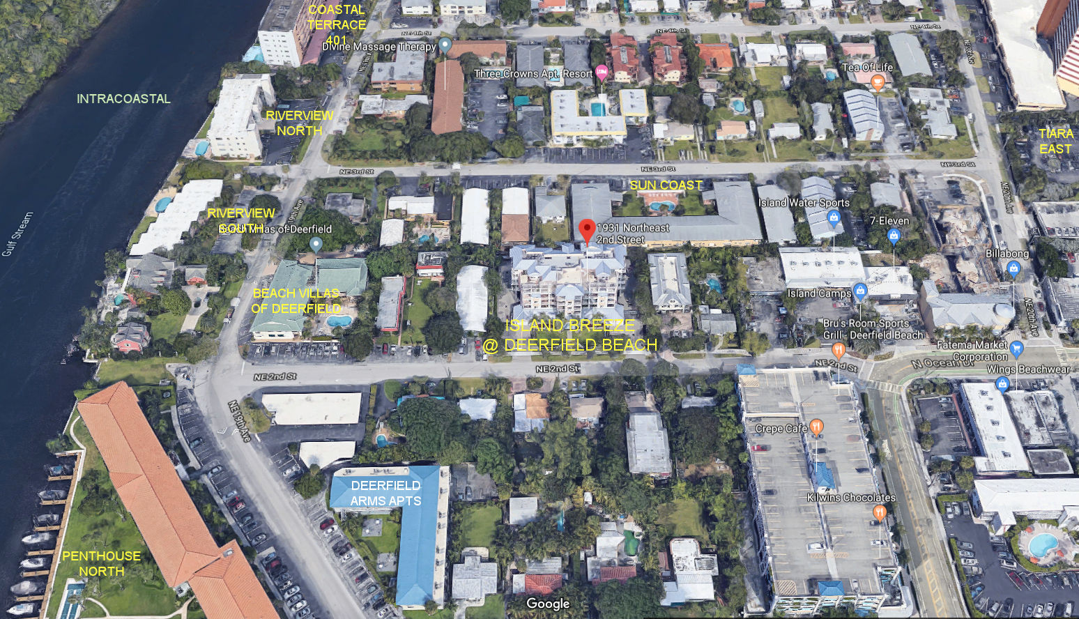 Aerial photo of Island Breeze at Deerfield Beach