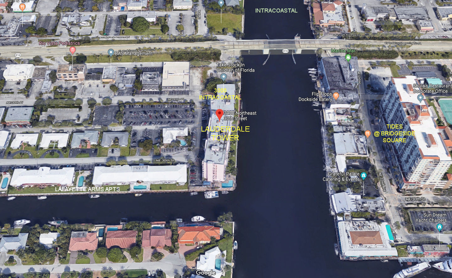 Aerial photo of Lauderdale Tower