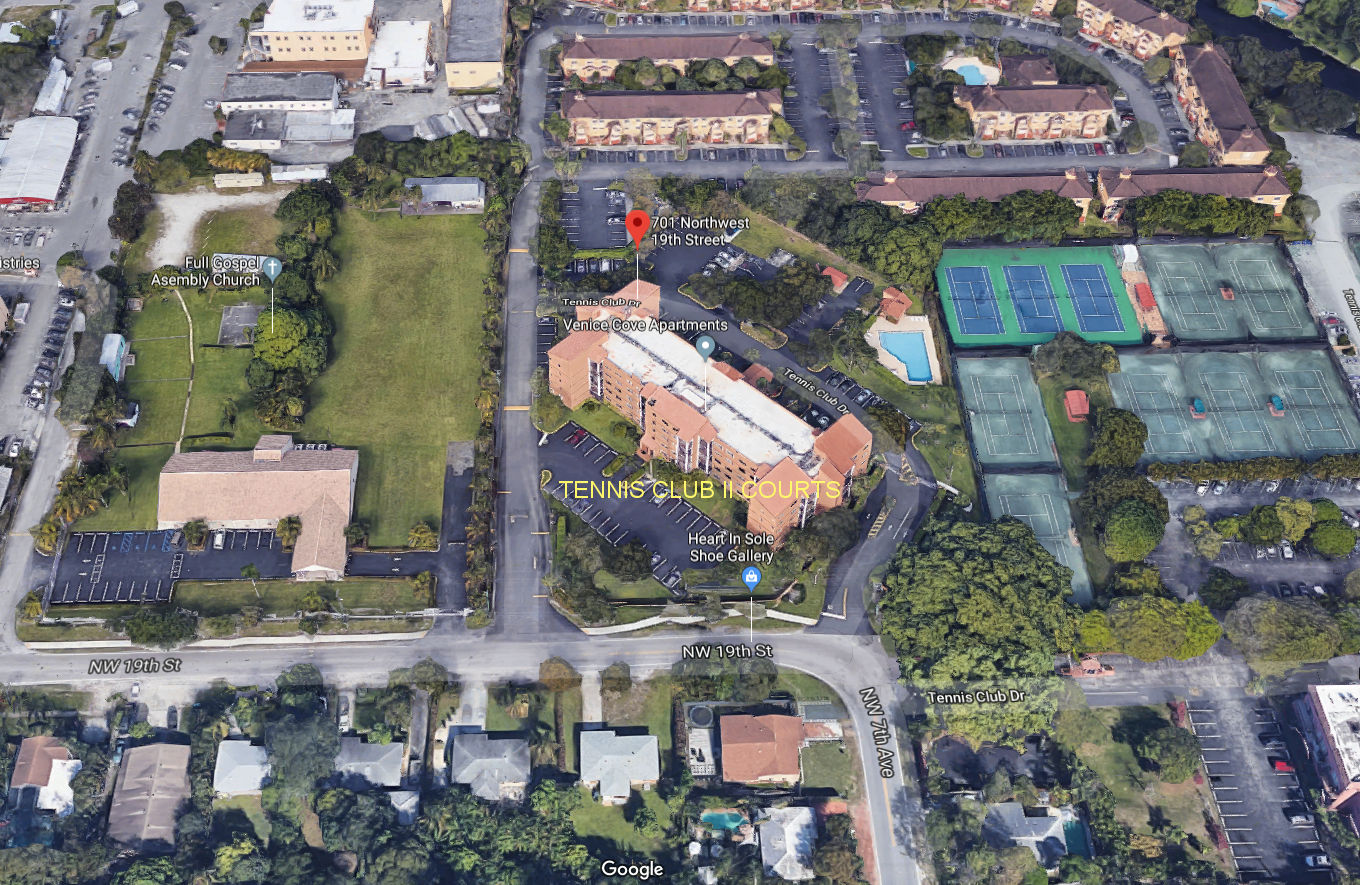 Aerial photo of Tennis Club II Courts