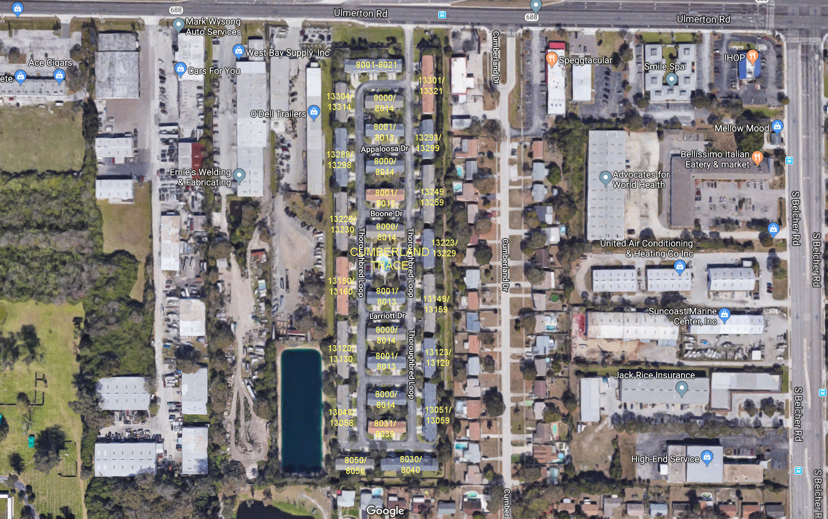 Aerial photo of Cumberland Trace