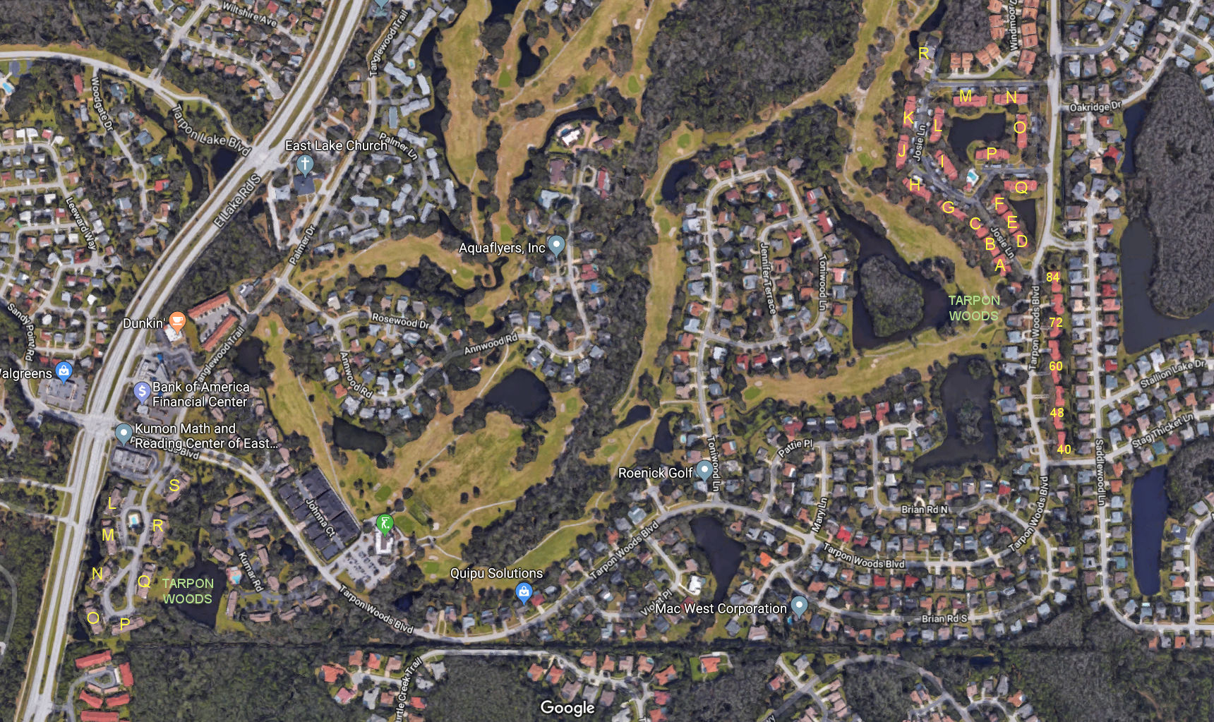 Aerial photo of Tarpon Wood