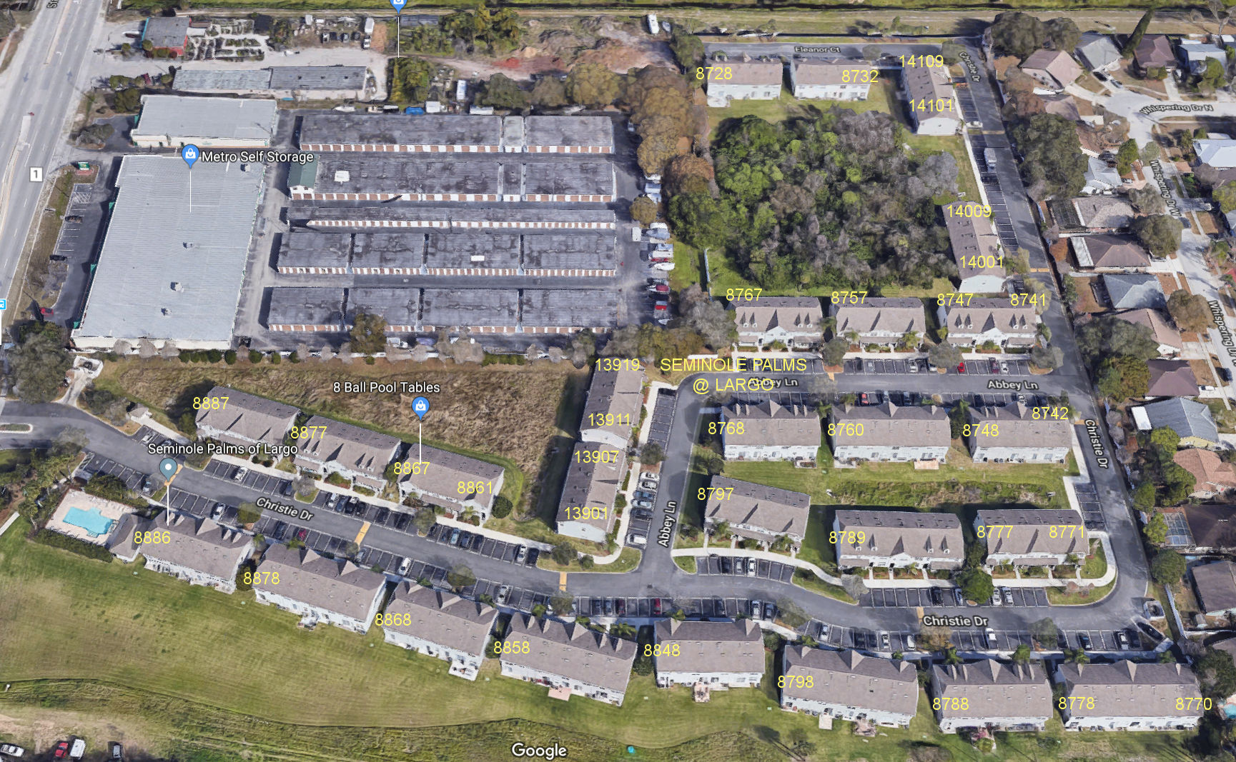 Aerial photo of Seminole Palms