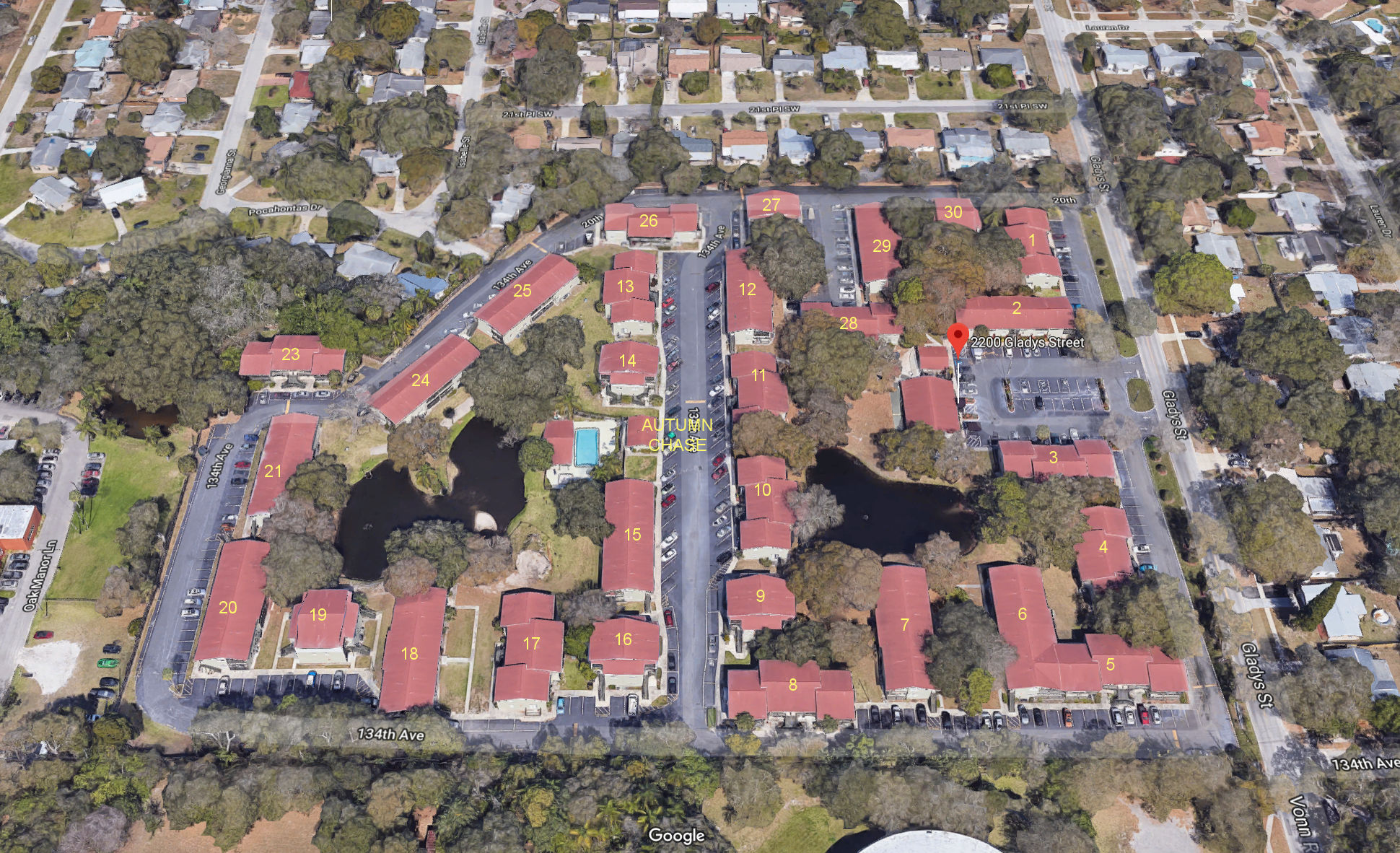 Aerial photo of Autumn Chase