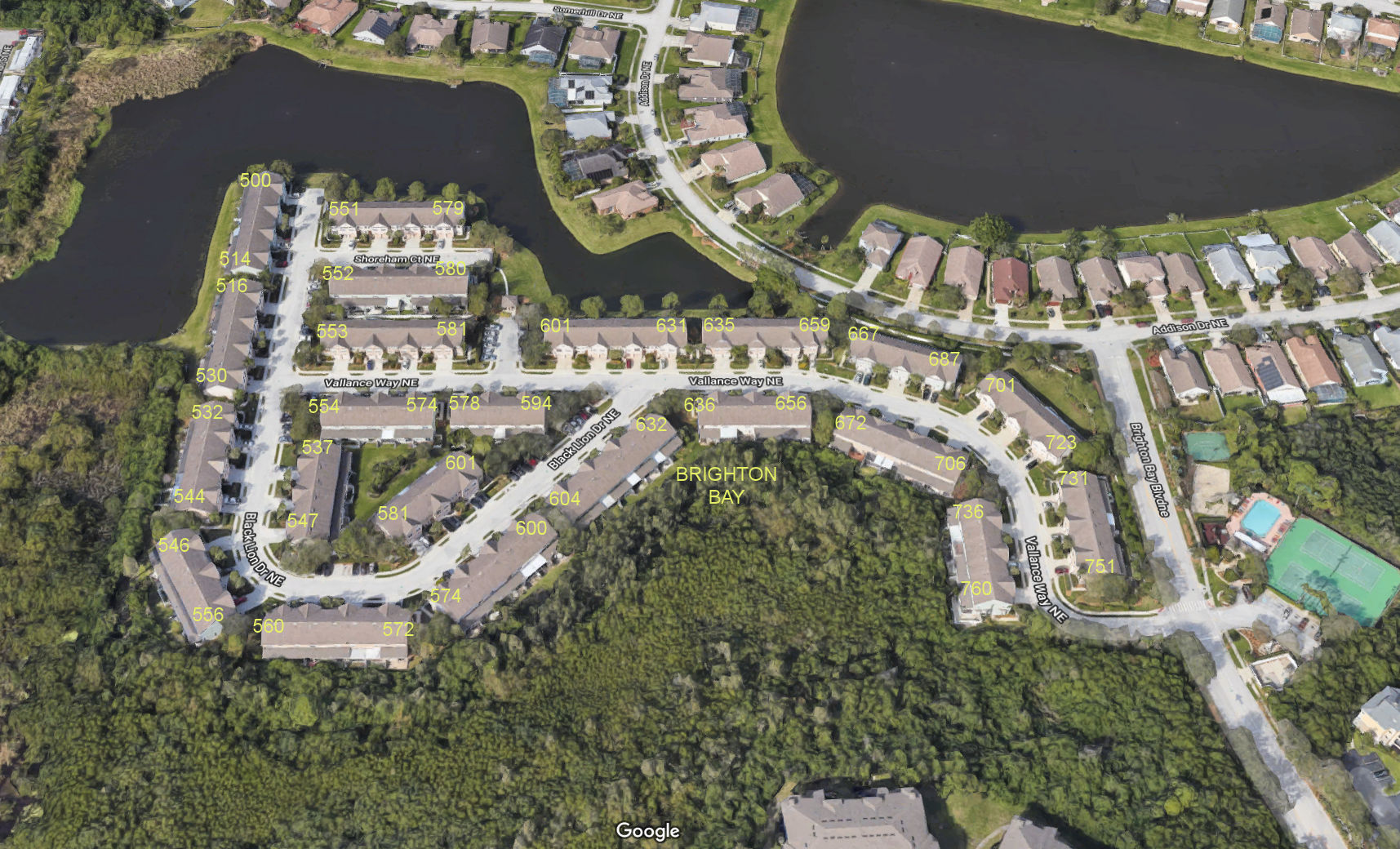 Aerial photo of Brighton Bay