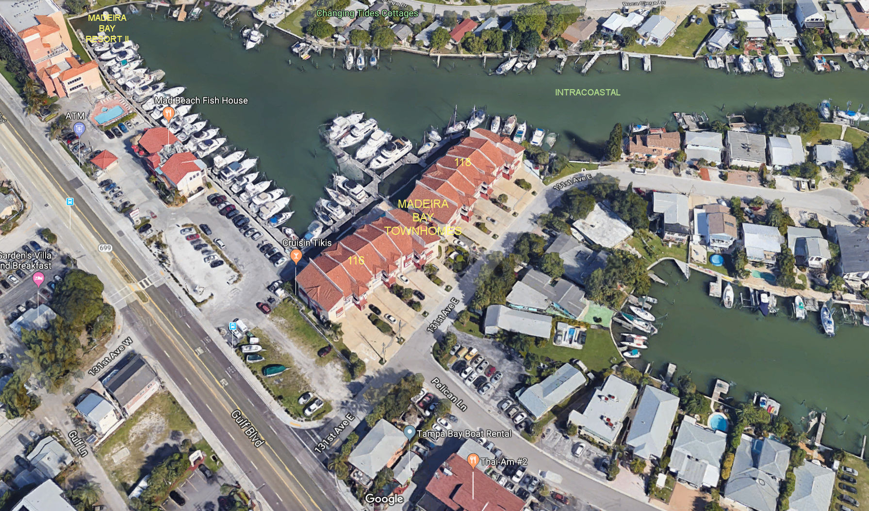 Aerial photo of Madeira Bay Townhomes