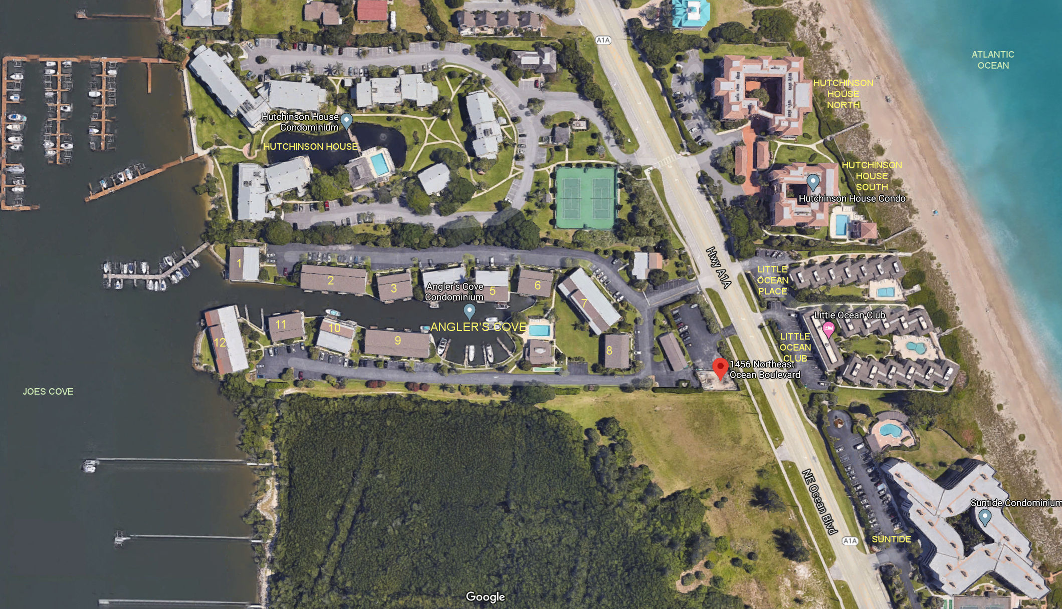 Aerial photo of Angler's Cove