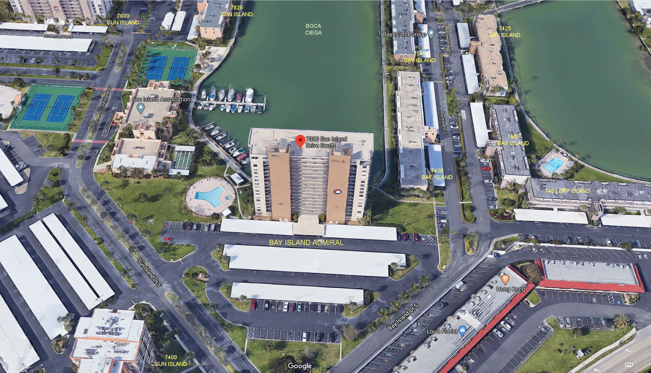 Aerial photo of Bay Island Admiral