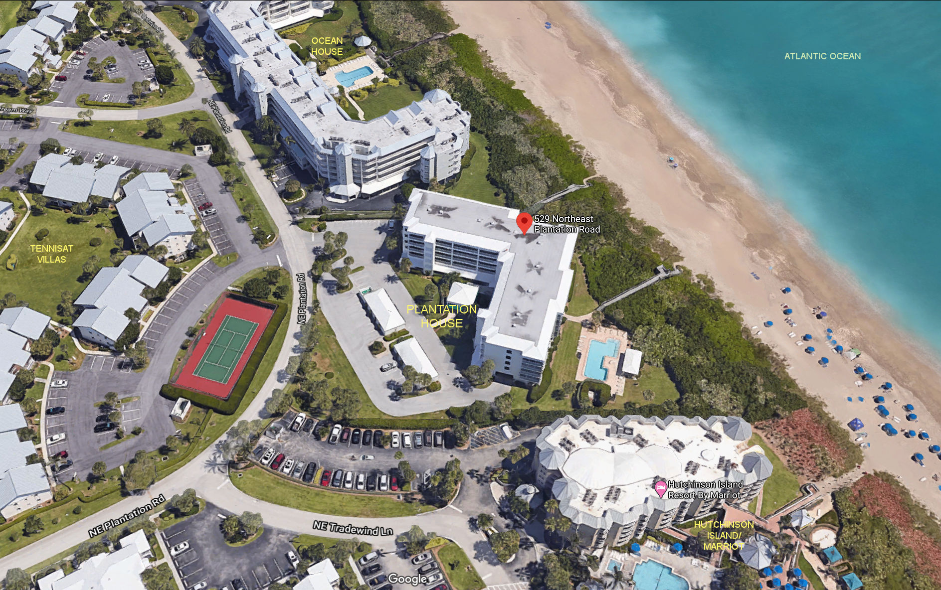 Aerial photo of Plantation House