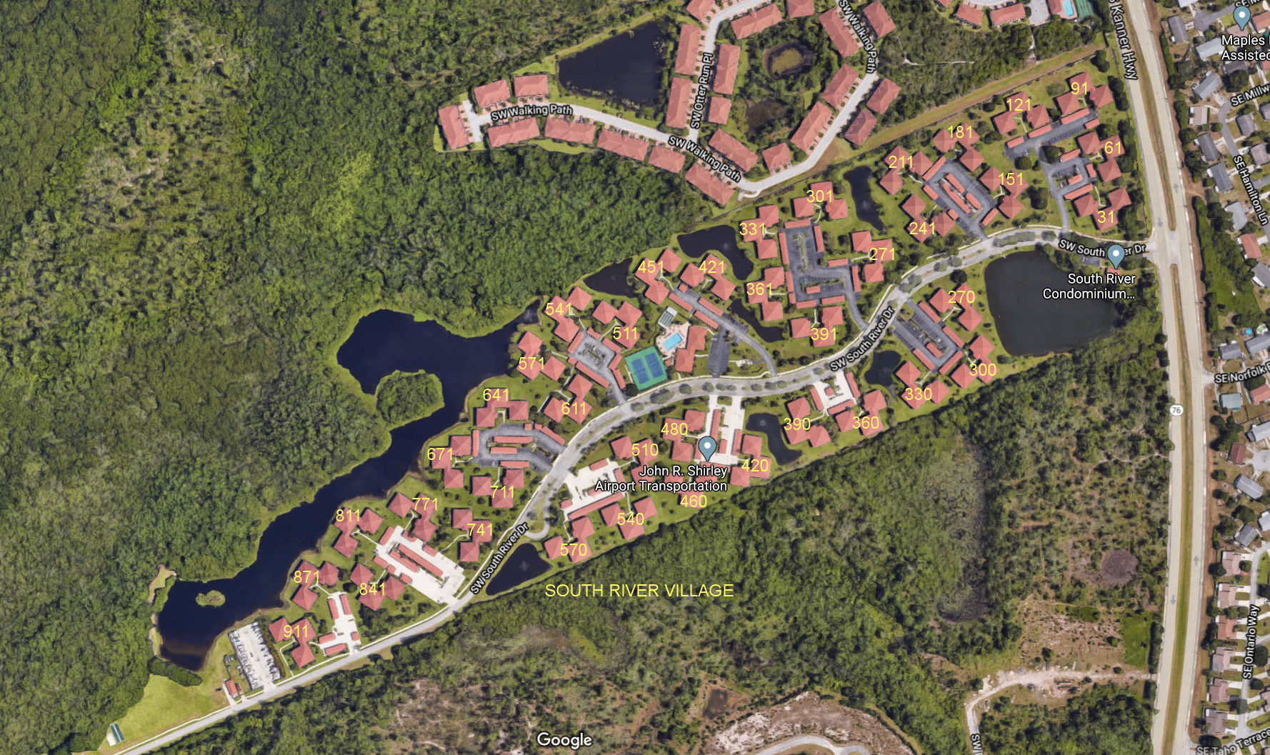 Aerial photo of South River Village 1-5