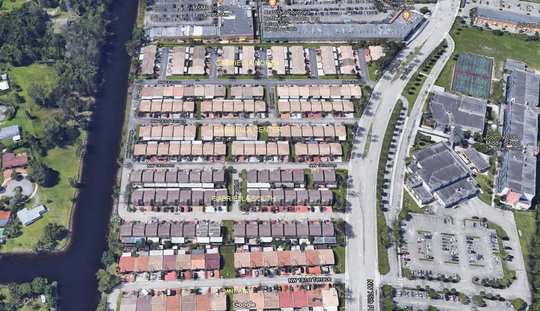 Aerial photo of Gabriella Center