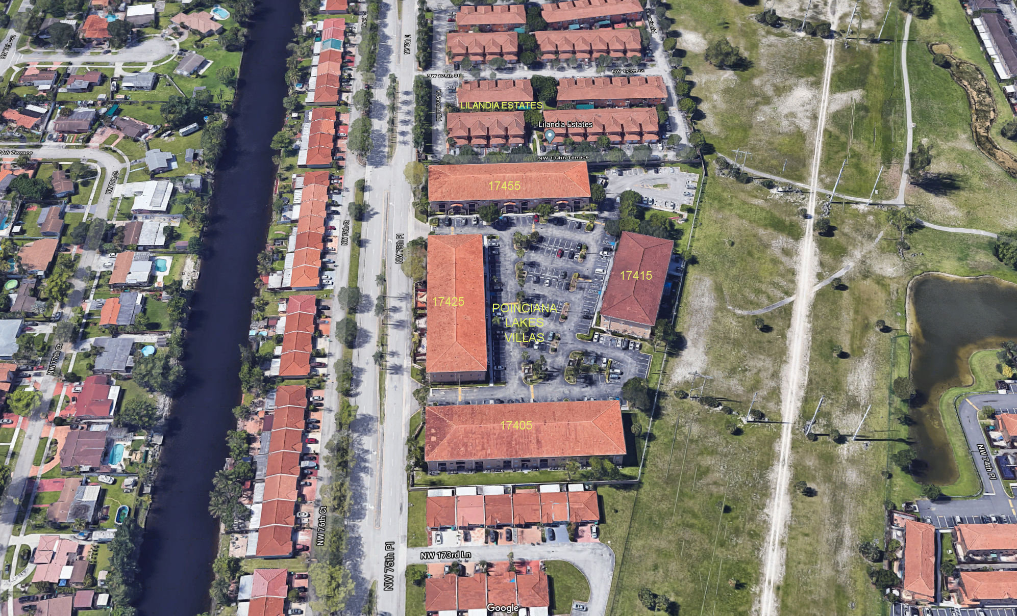 Aerial photo of Poinciana Lakes Villas (17405-17415-17425-17455)