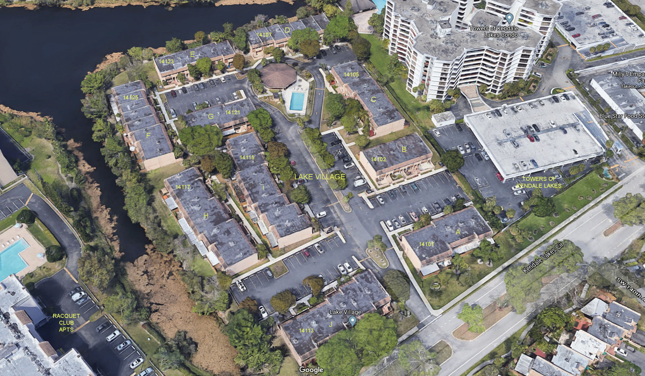 Aerial photo of Lake Village