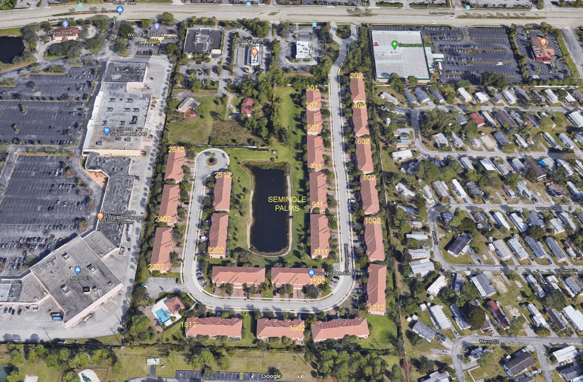 Aerial photo of Seminole Palms