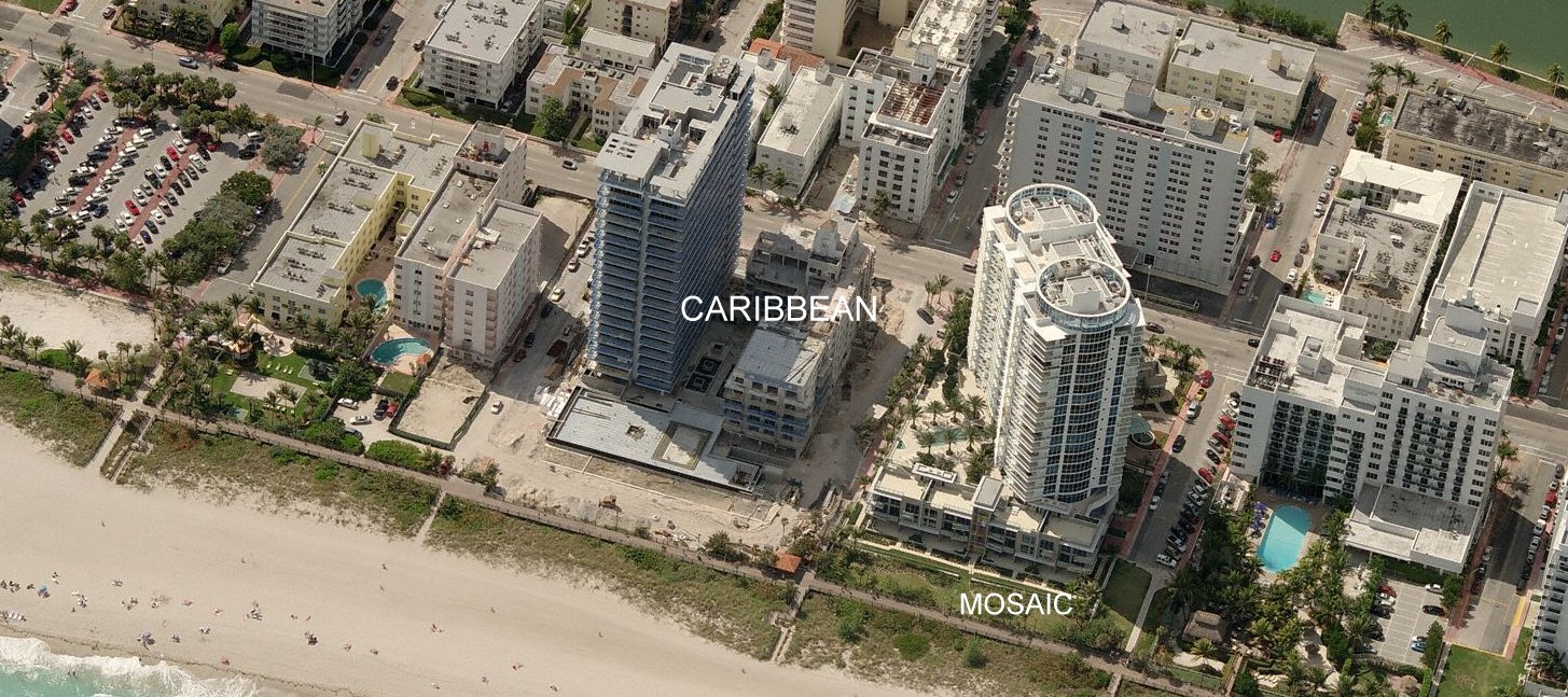 Aerial photo of Caribbean