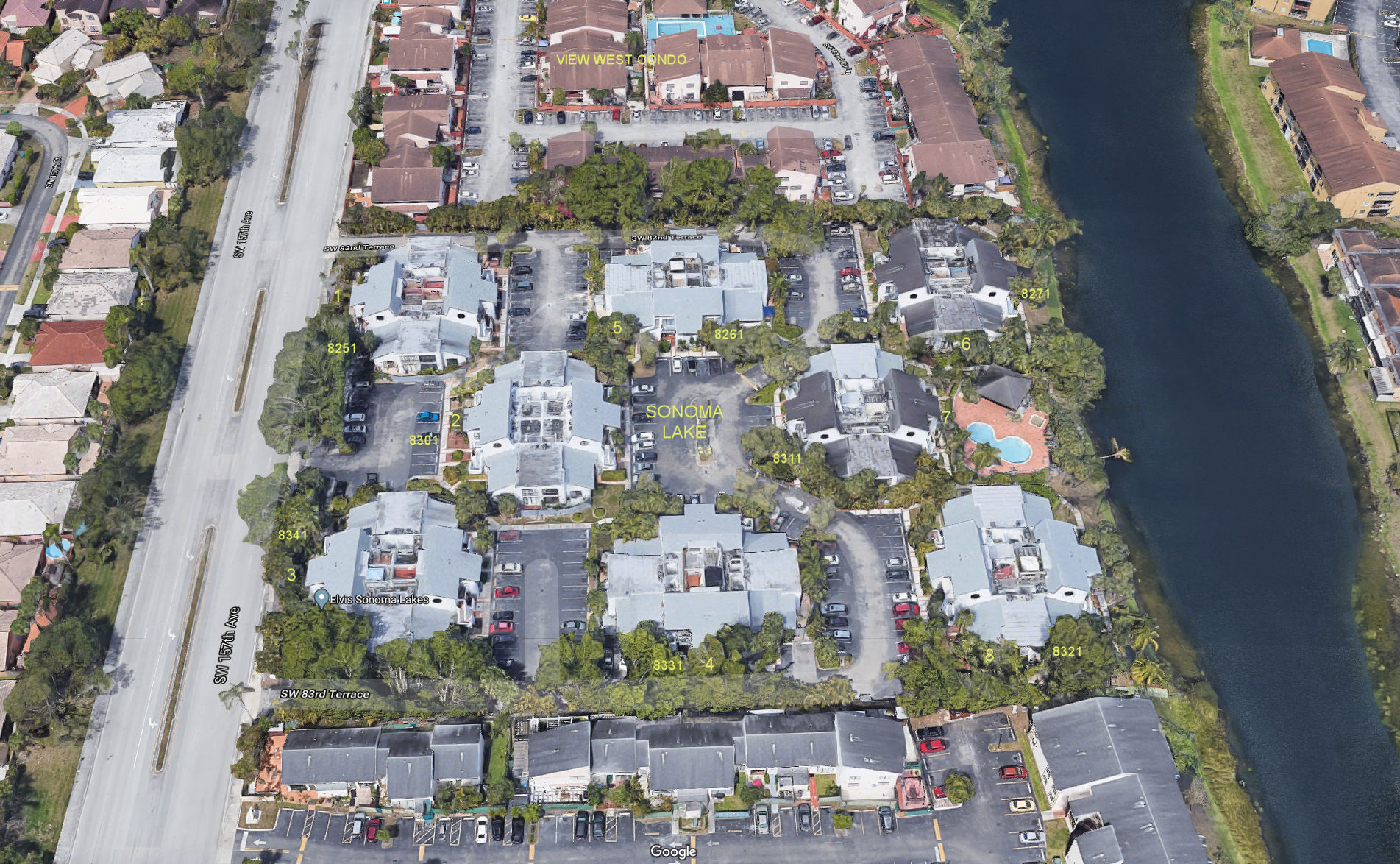 Aerial photo of Sonoma Lake