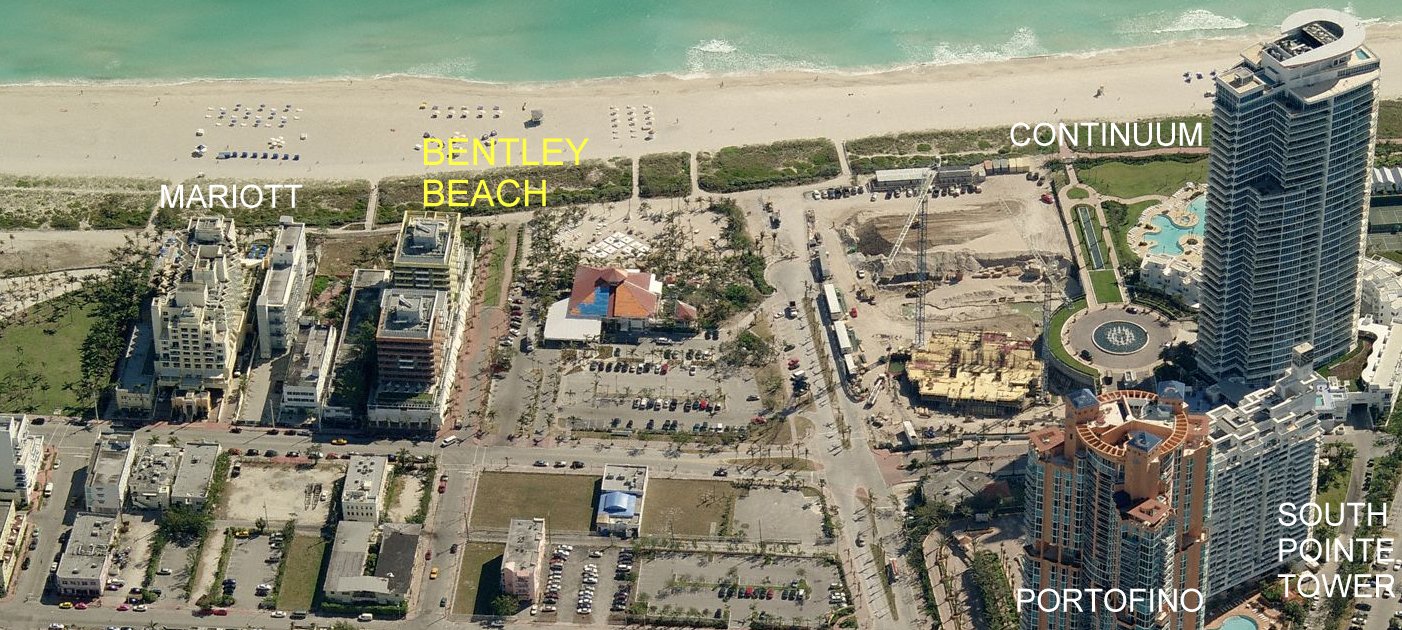 Aerial photo of Bentley Beach