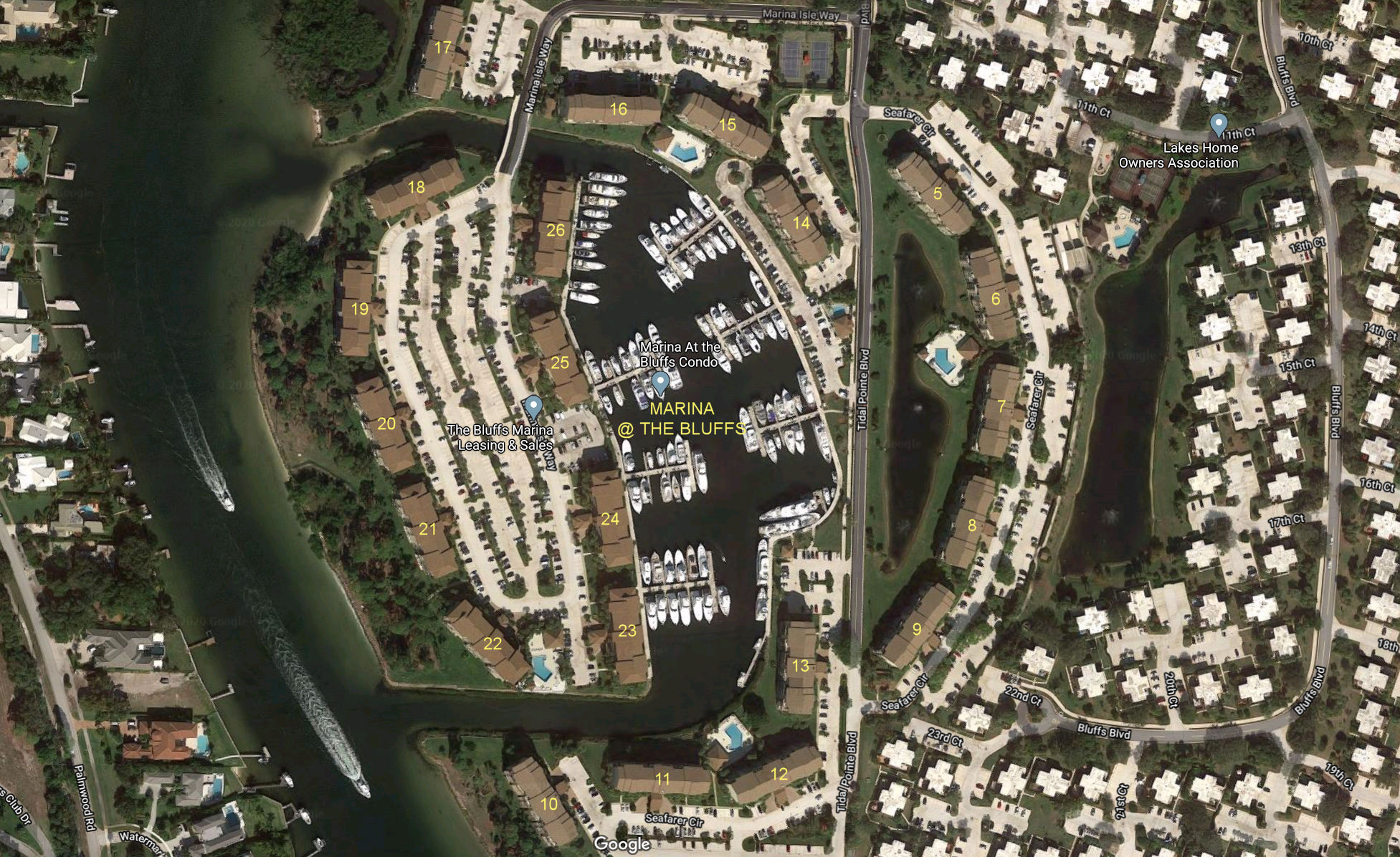 Aerial photo of Marina at the Bluffs (5-26)