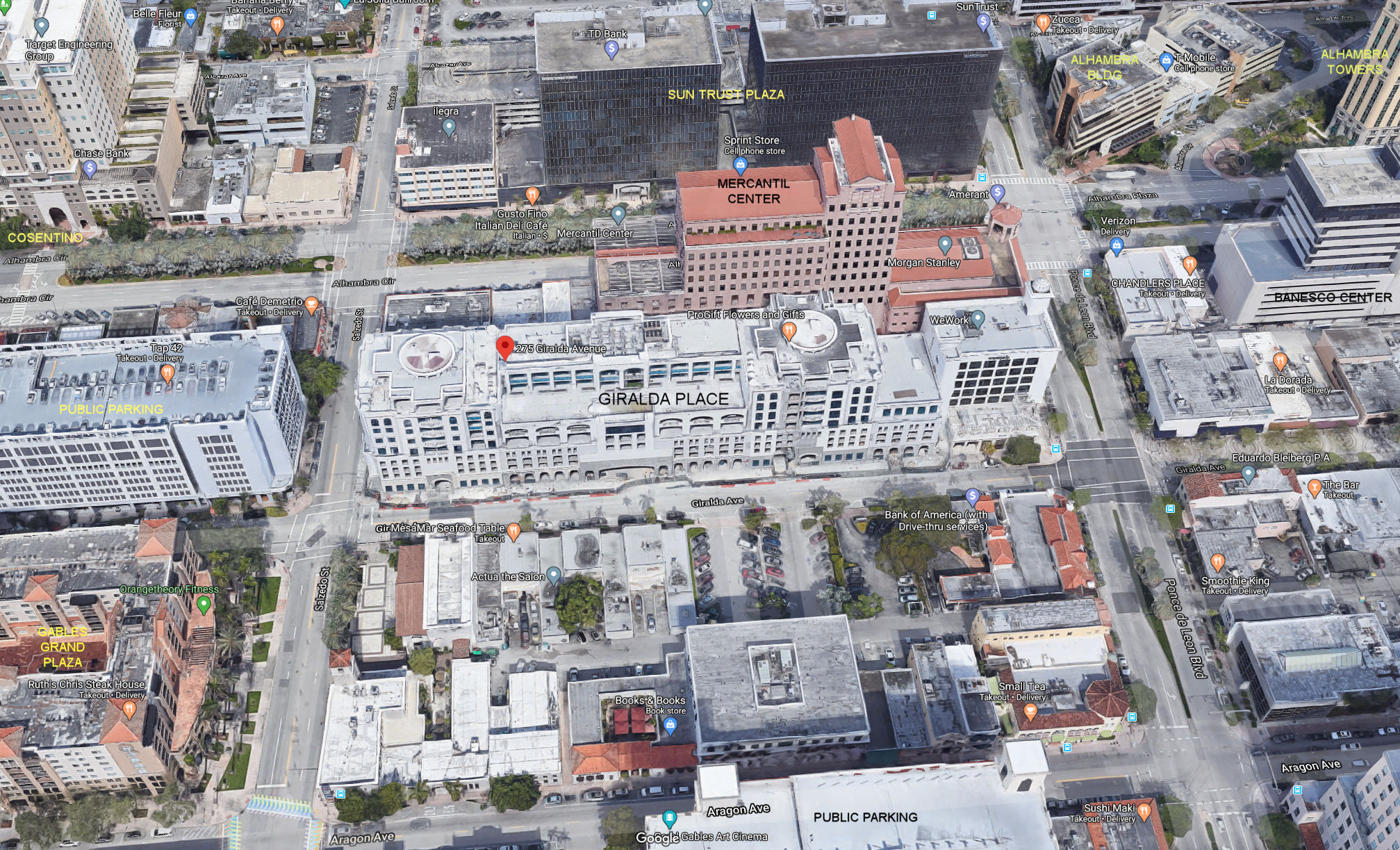 Aerial photo of Giralda Place