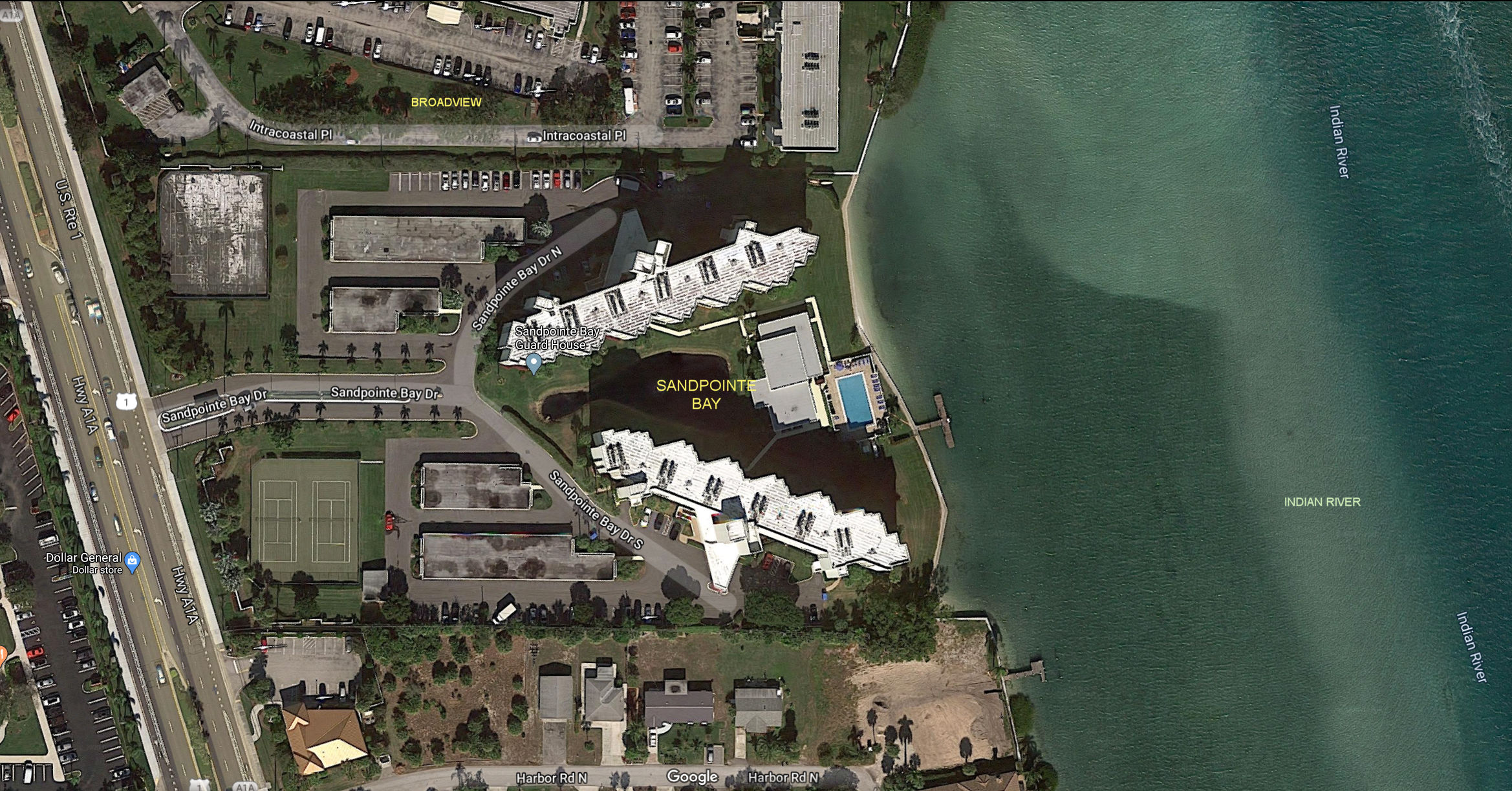 Aerial photo of Sandpointe Bay