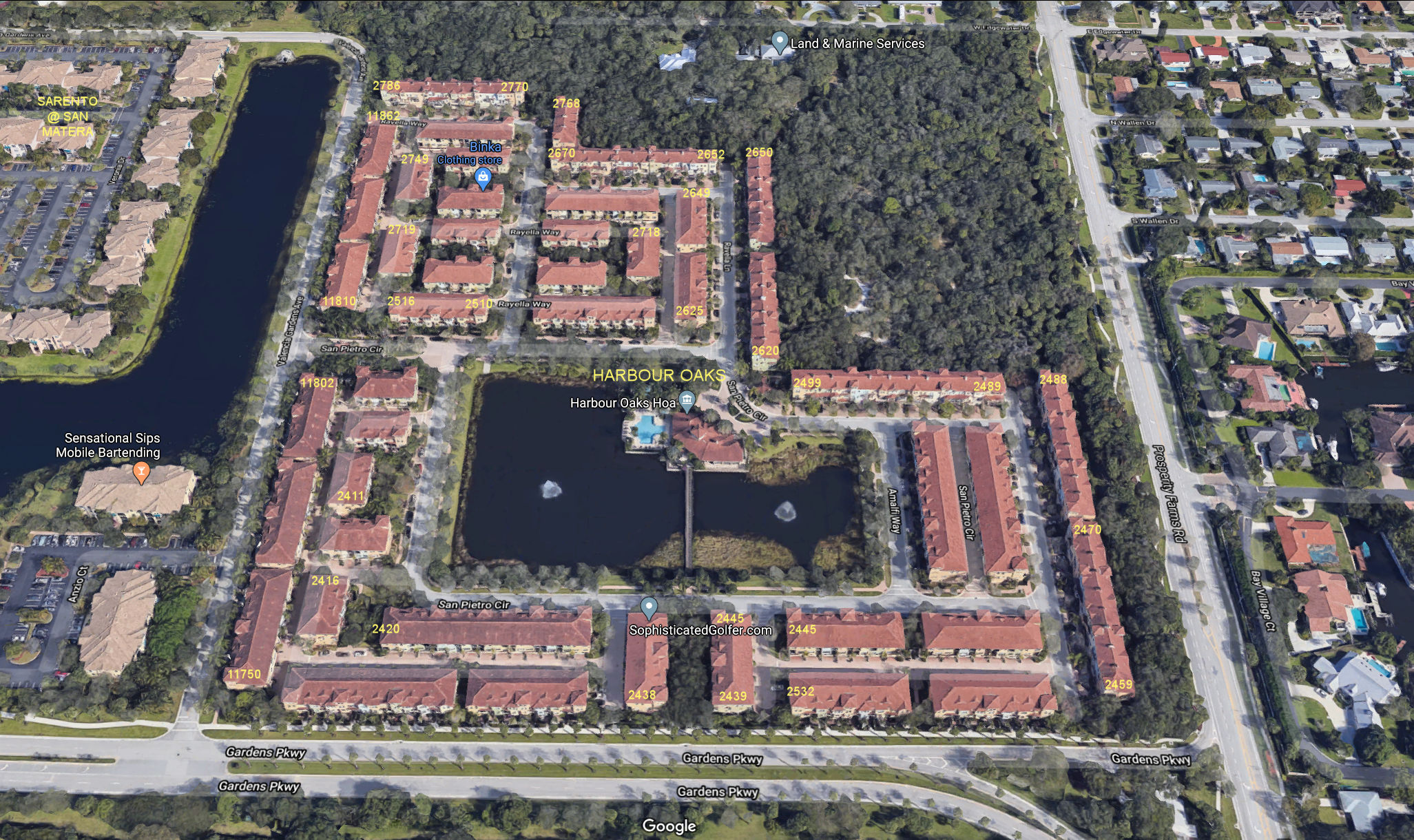 Aerial photo of Harbour Oaks