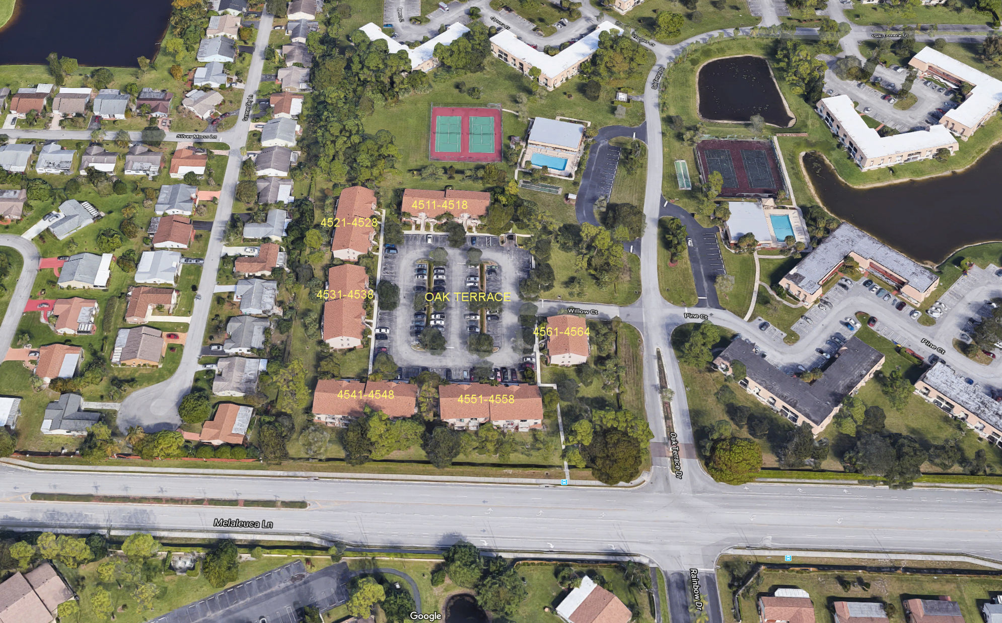 Aerial photo of Oak Terrace