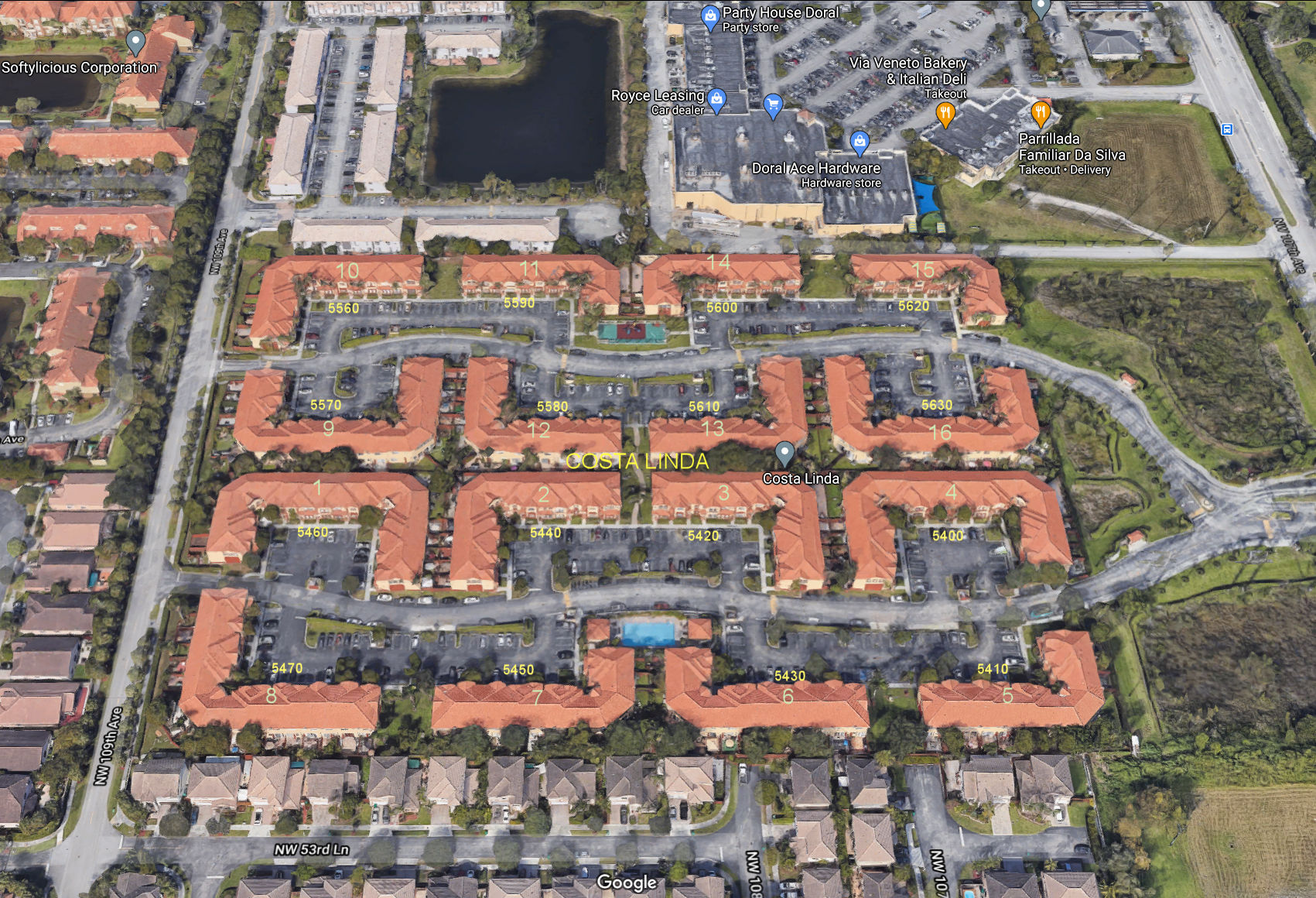 Aerial photo of Costa Linda