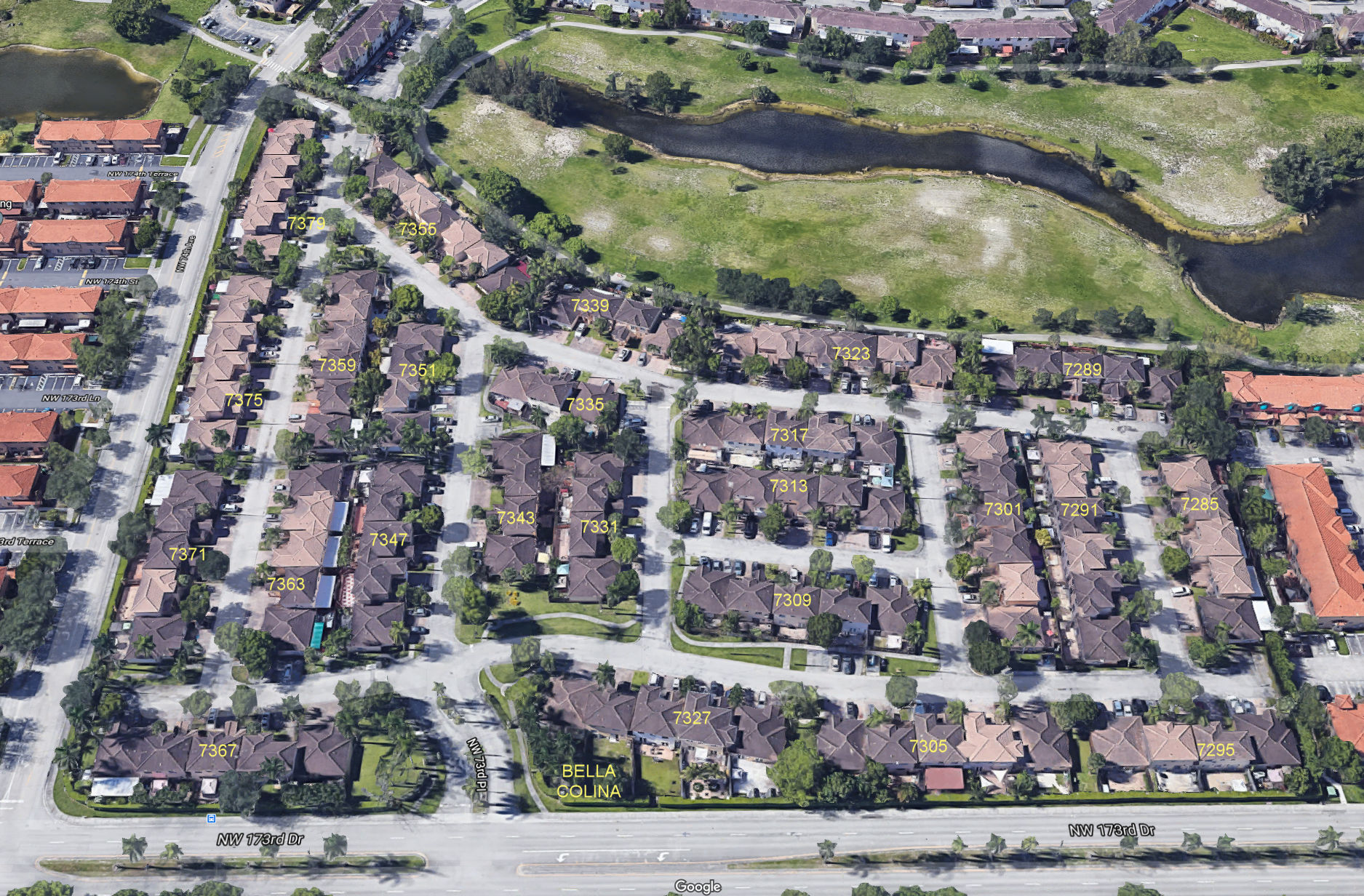 Aerial photo of Bella Colina