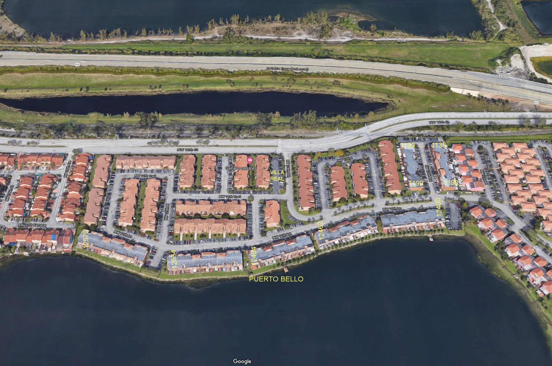 Aerial photo of Puerto Bello