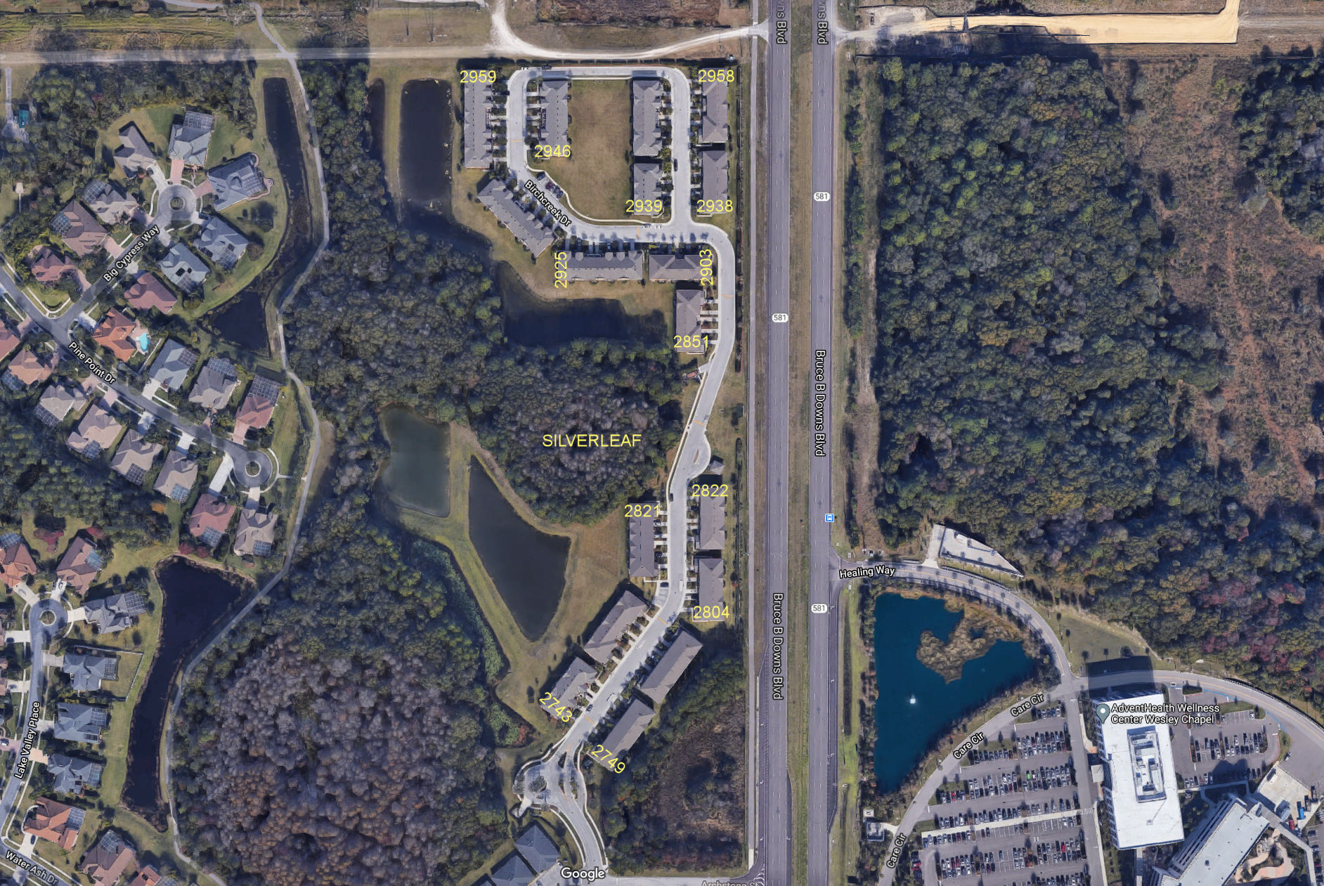 Aerial photo of Silverleaf