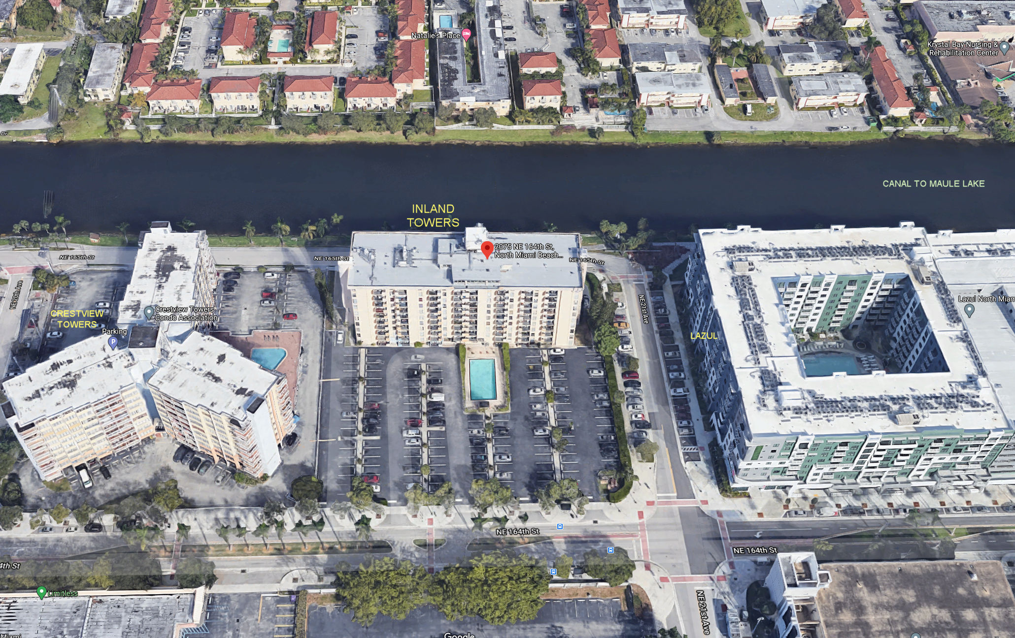 Aerial photo of Inland Towers