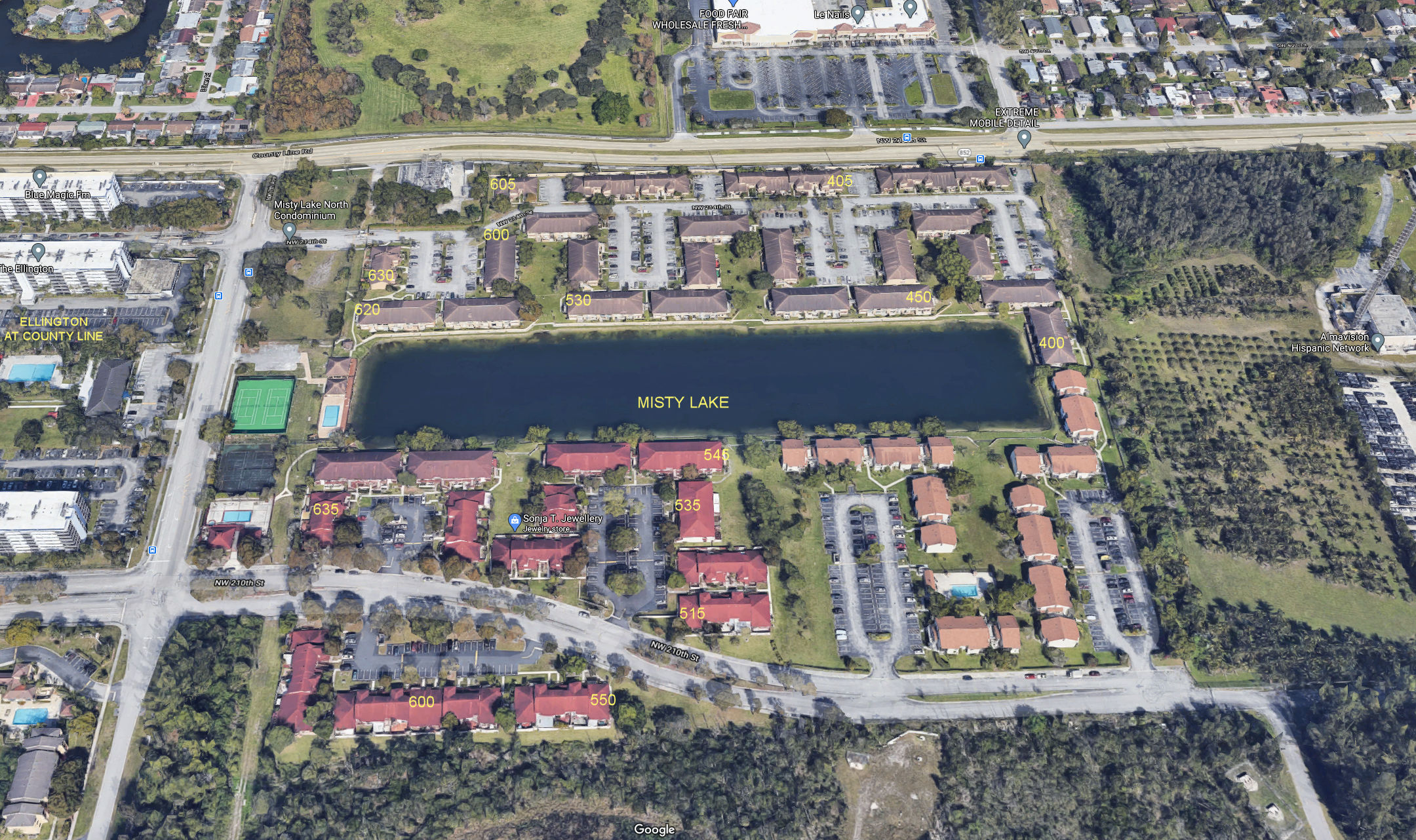 Aerial photo of Misty Lake