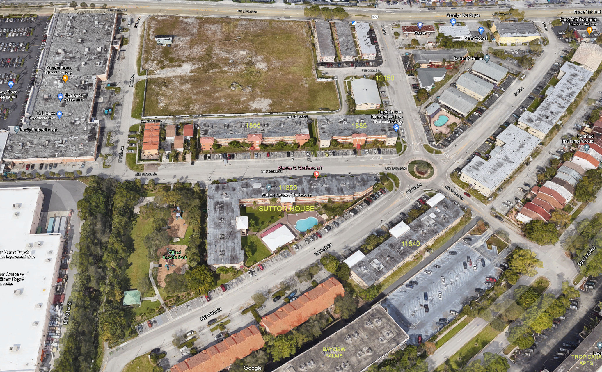 Aerial photo of Sutton House