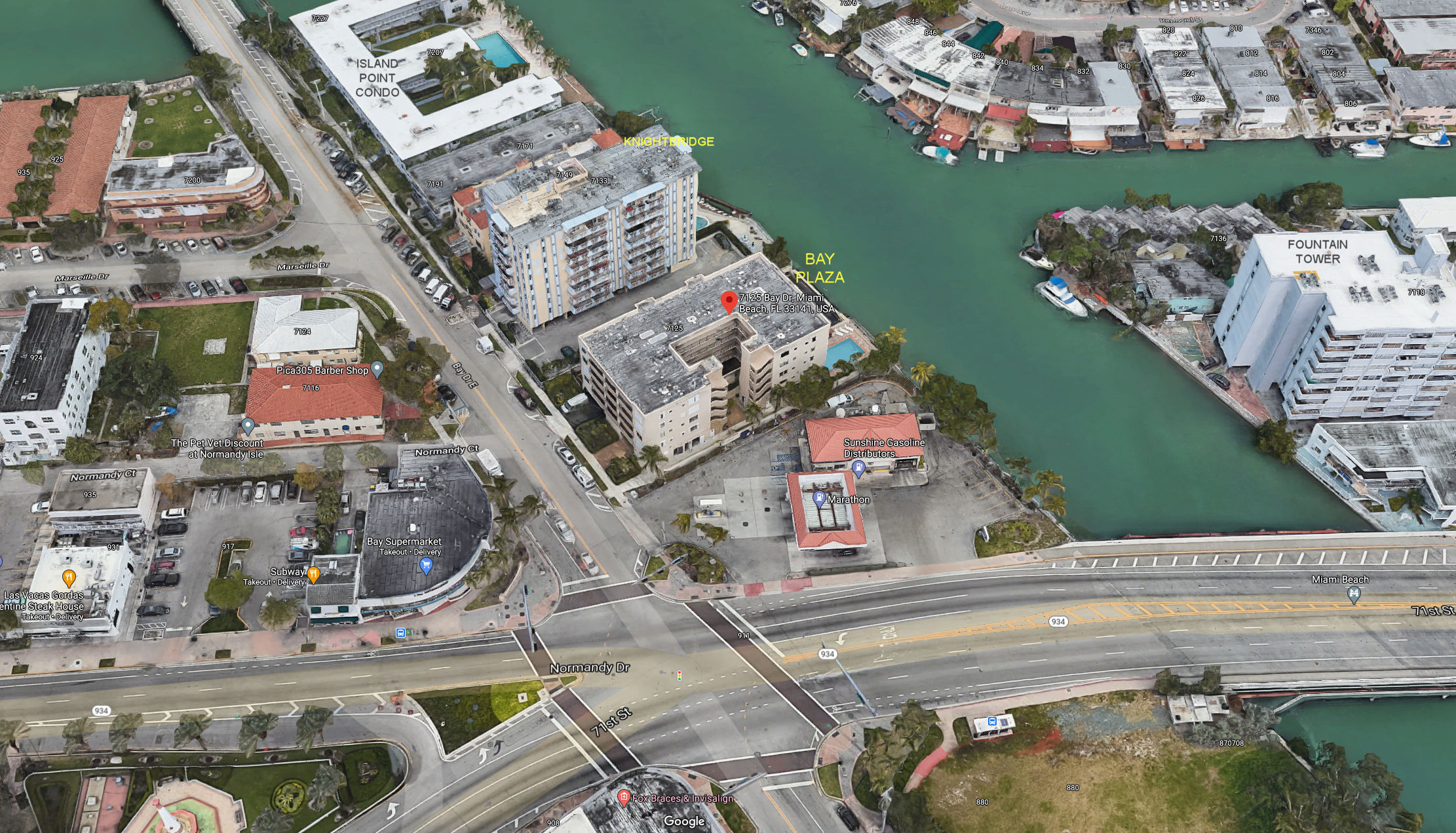 Aerial photo of Bay Plaza