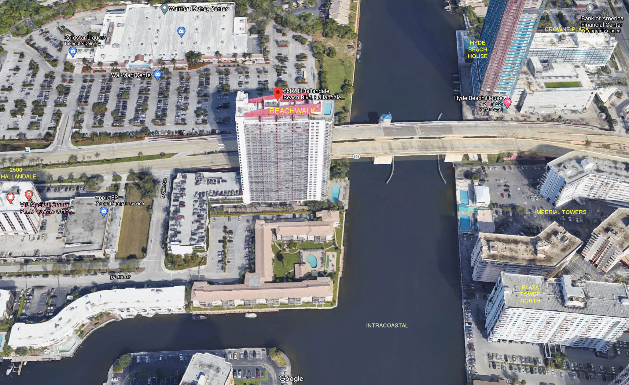 Aerial photo of Beachwalk