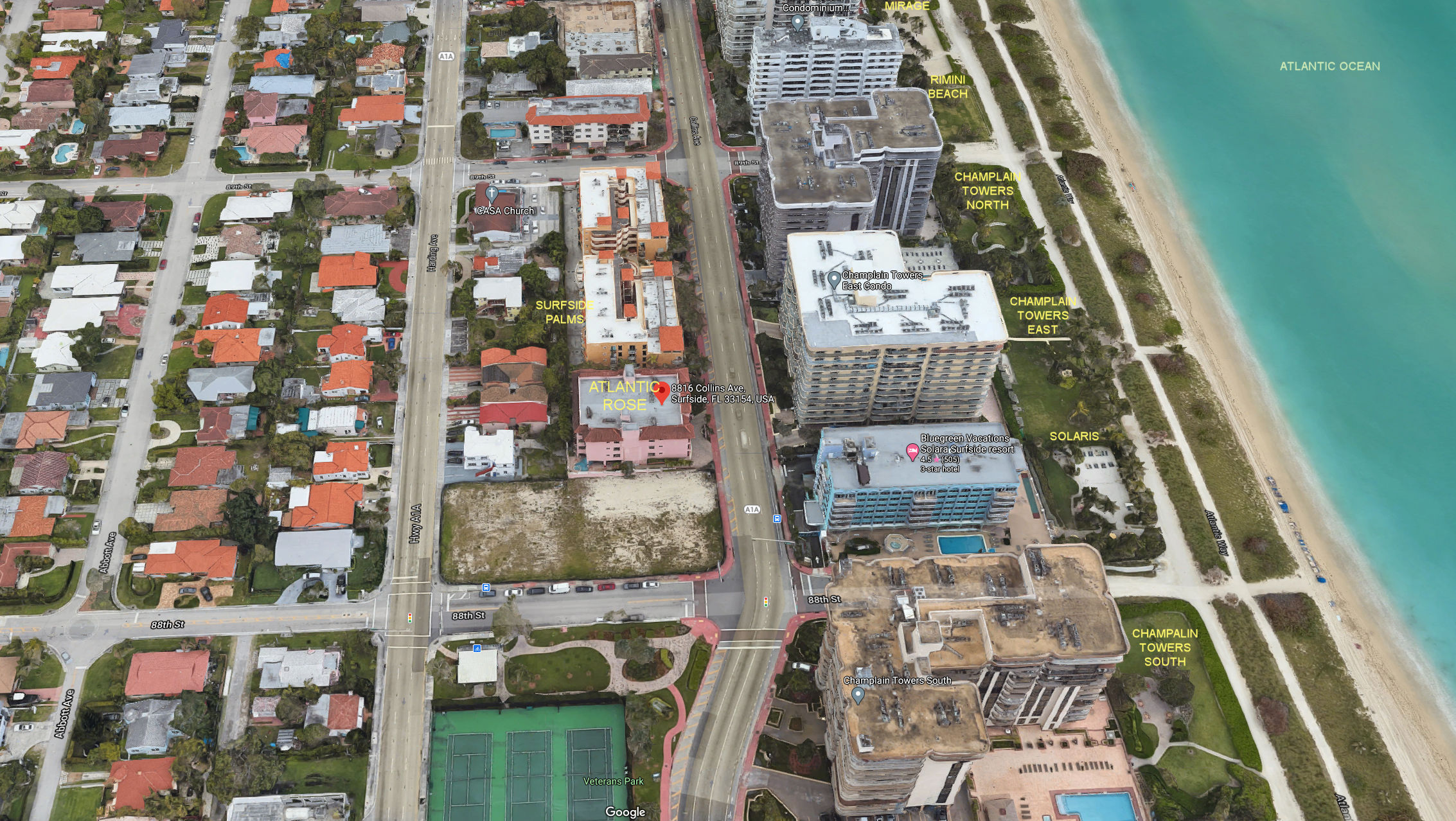 Aerial photo of Atlantic Rose