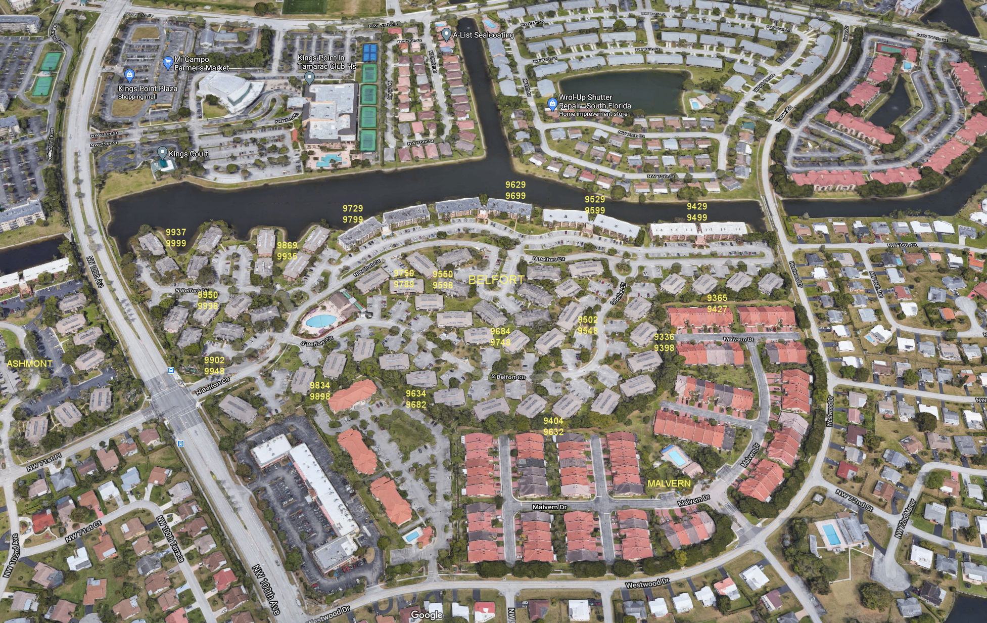 Aerial photo of Belfort (Kings Point)