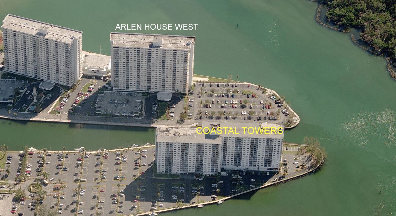 Aerial photo of Coastal Towers